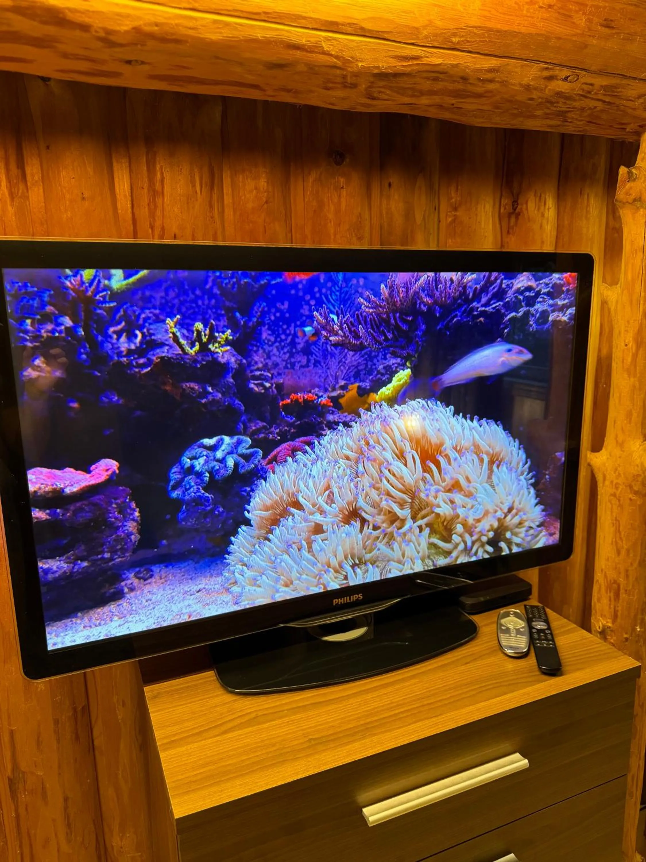 TV and multimedia in Just Like Home Bed & Spa - free private parking