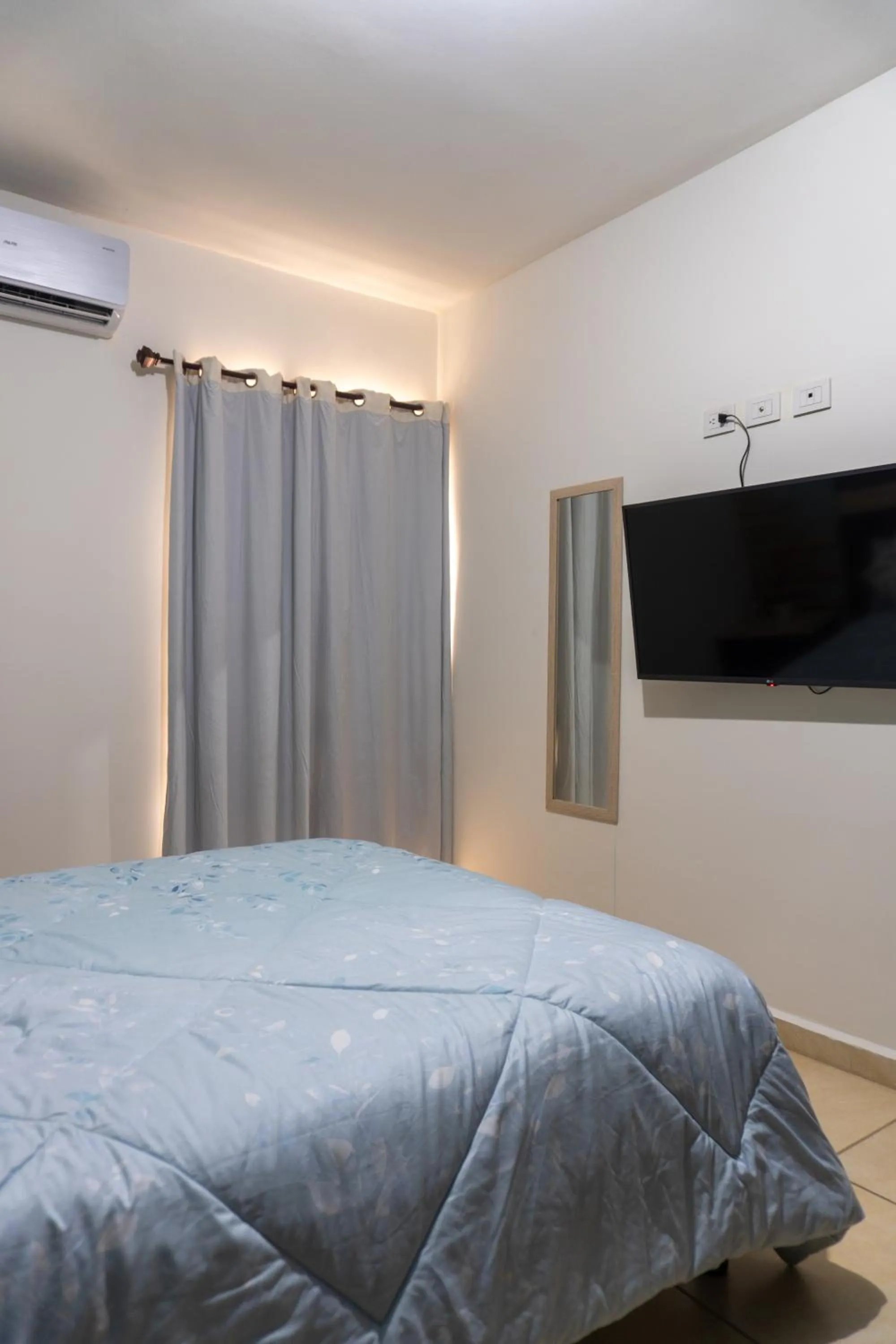 Bed in Departamento Lirios Residencial para 5 Alberca