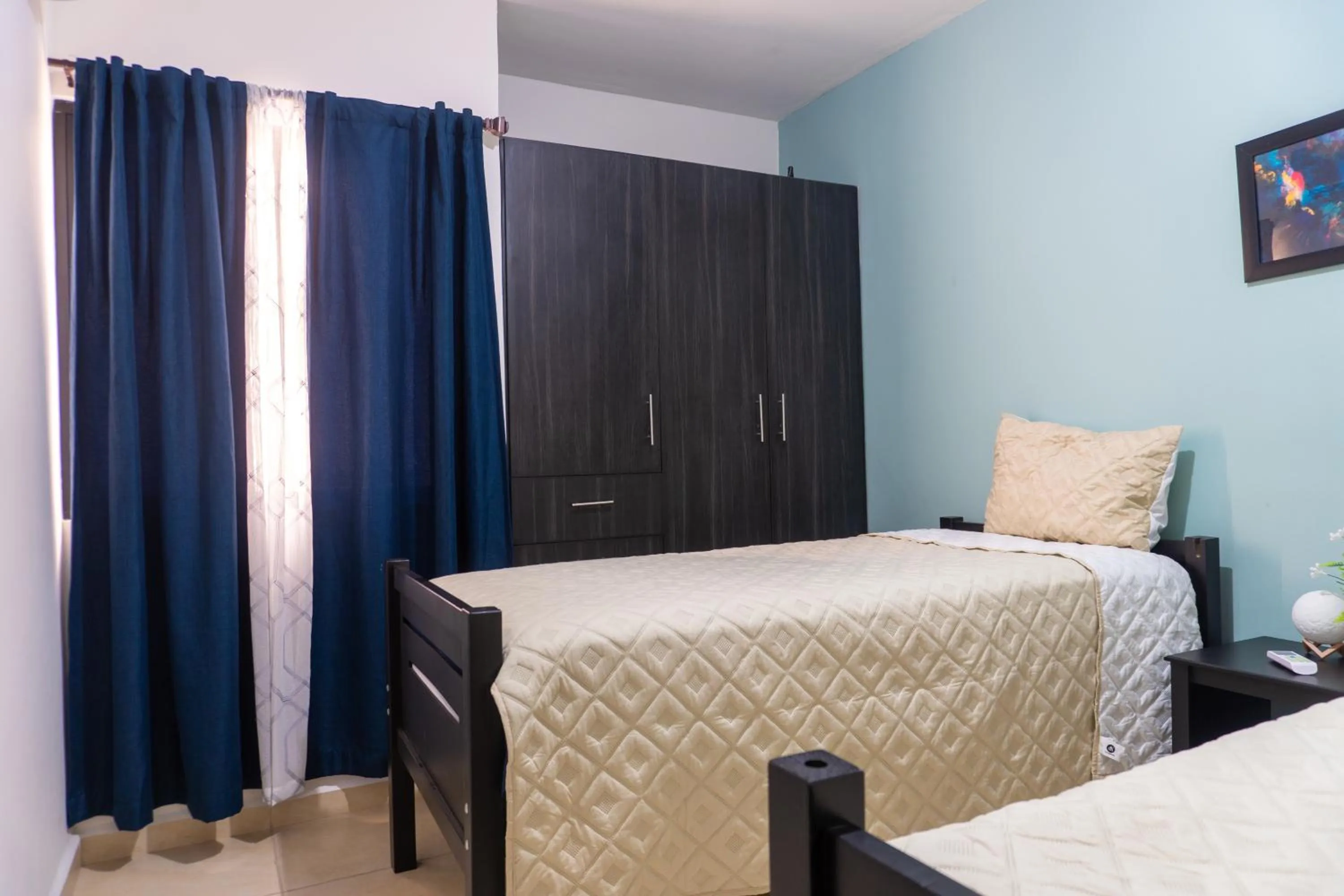 Bed in Departamento Lirios Residencial para 5 Alberca