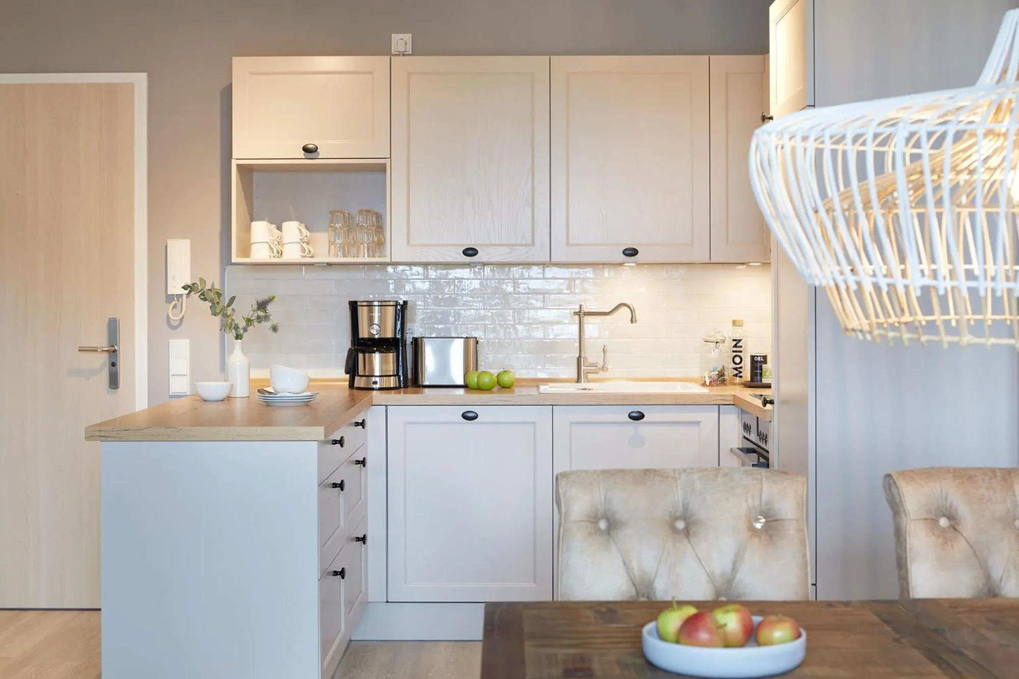 Kitchen or kitchenette in Beach Apartments Büsum