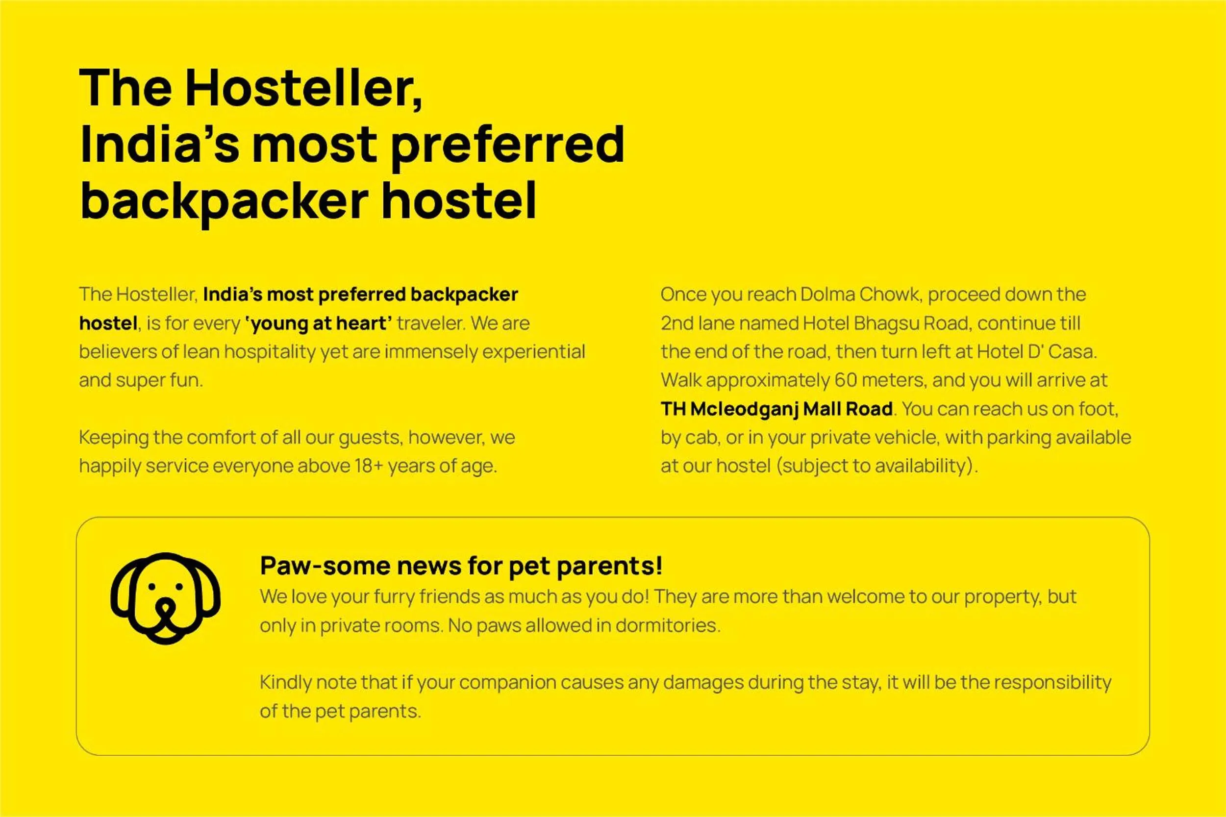 Property logo or sign in The Hosteller Mcleodganj, Mall Road