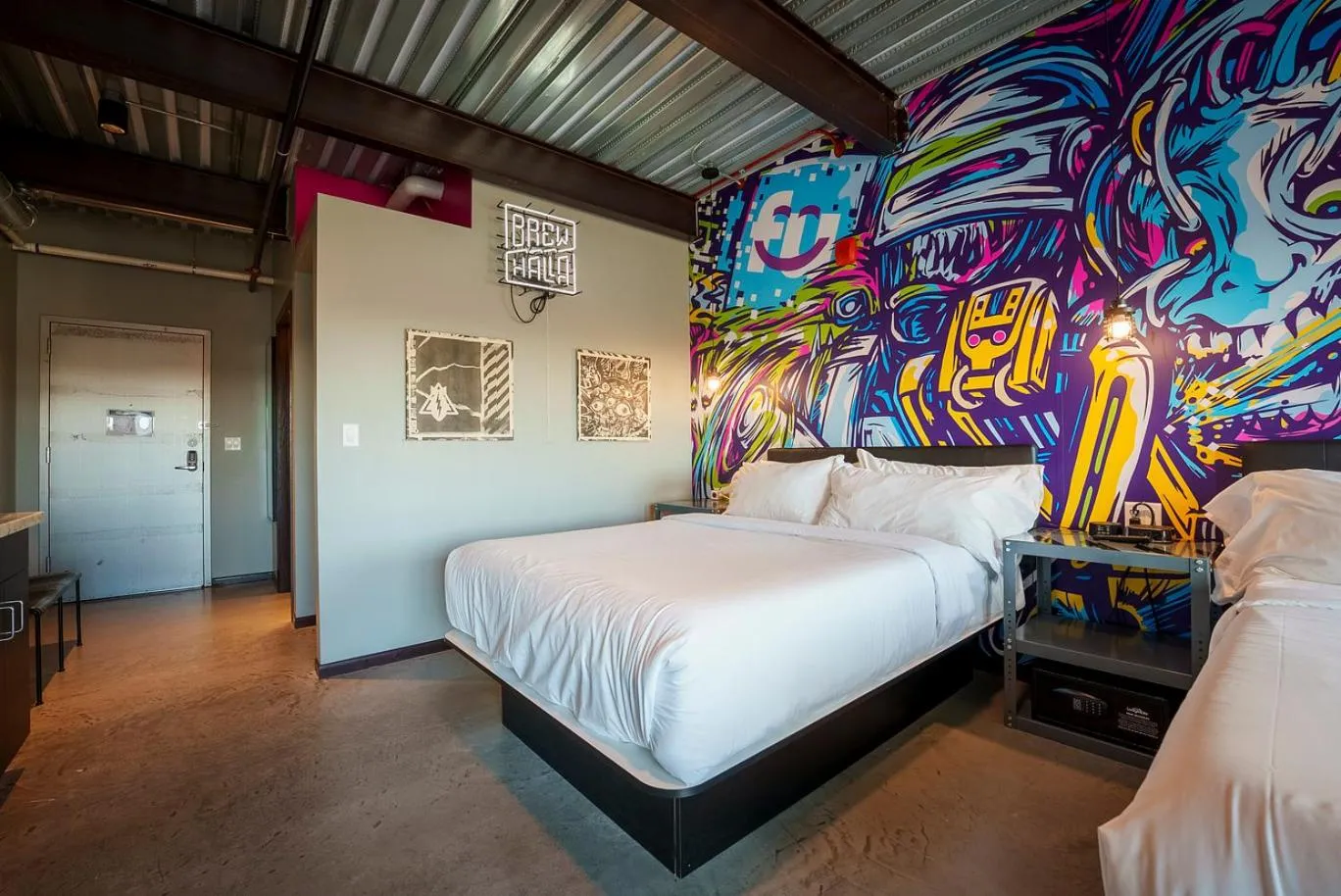 Bed in Brewhalla Hotel