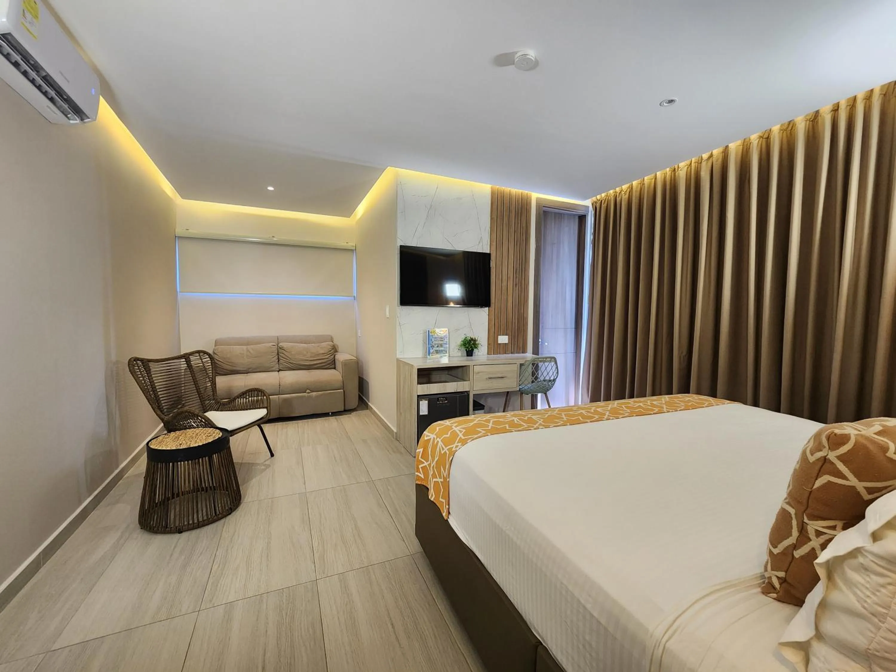 Bed in Hotel y Cabañas Covemar