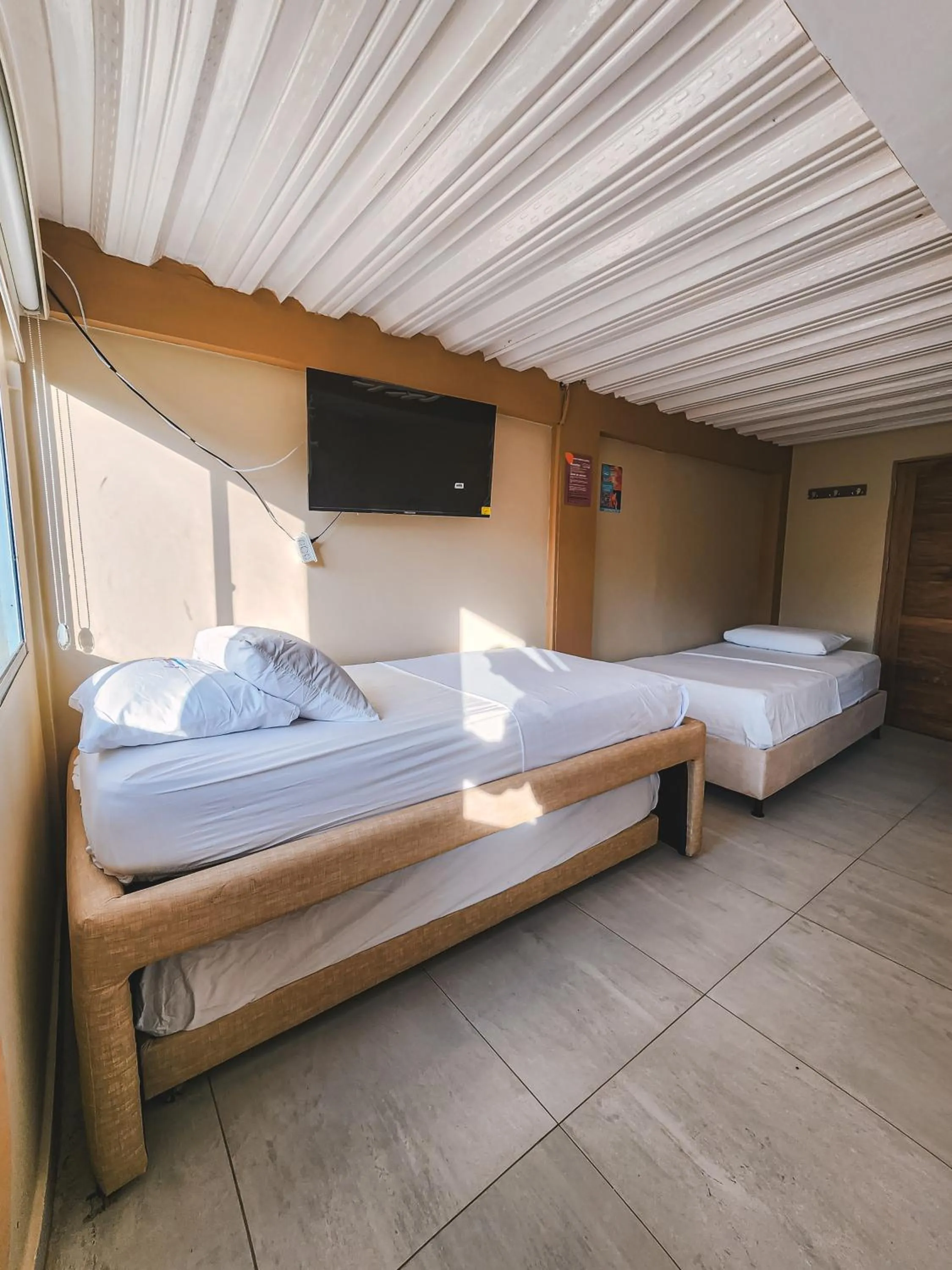 Bed in Hotel y Cabañas Covemar