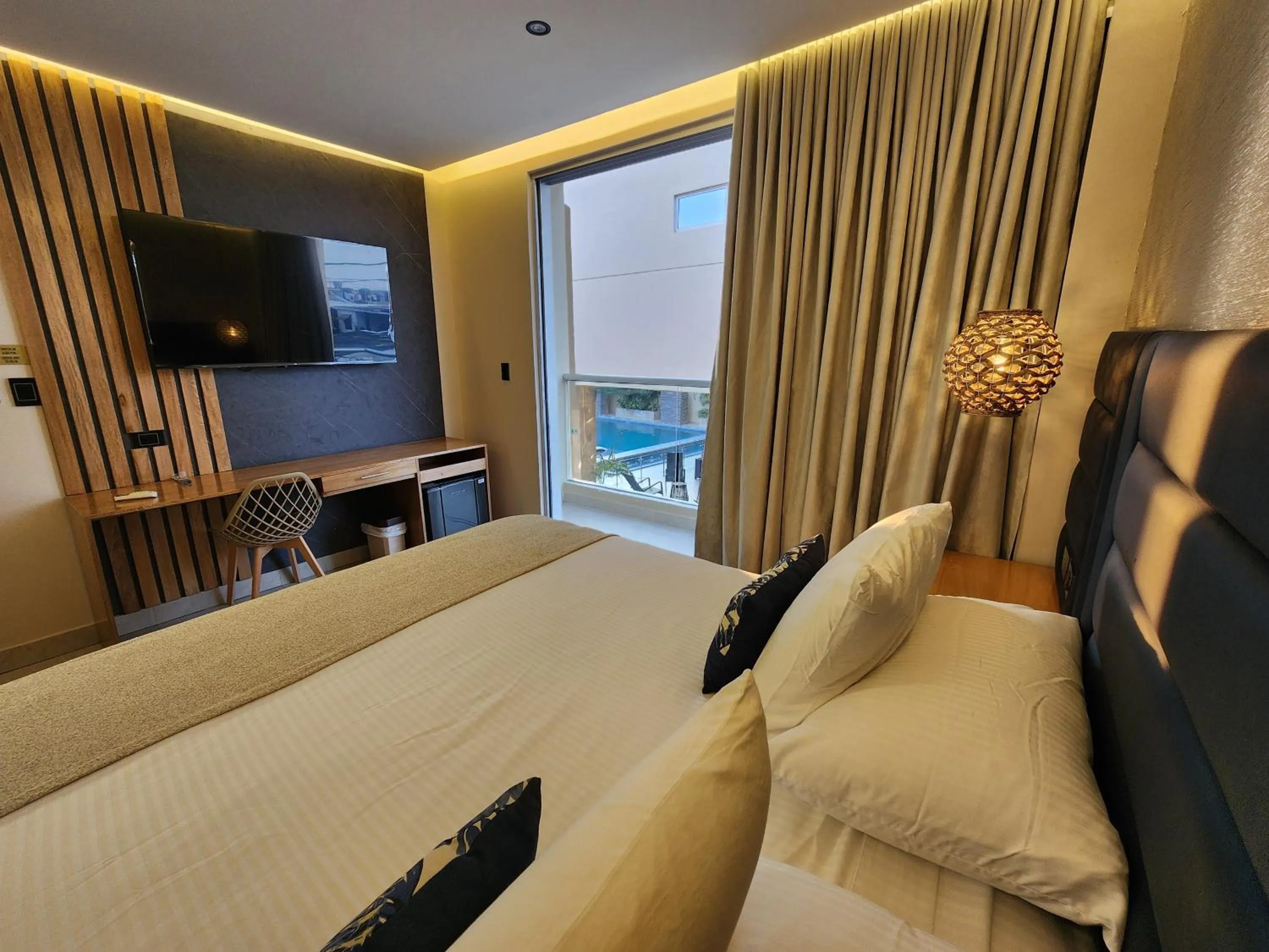 Bed in Hotel y Cabañas Covemar