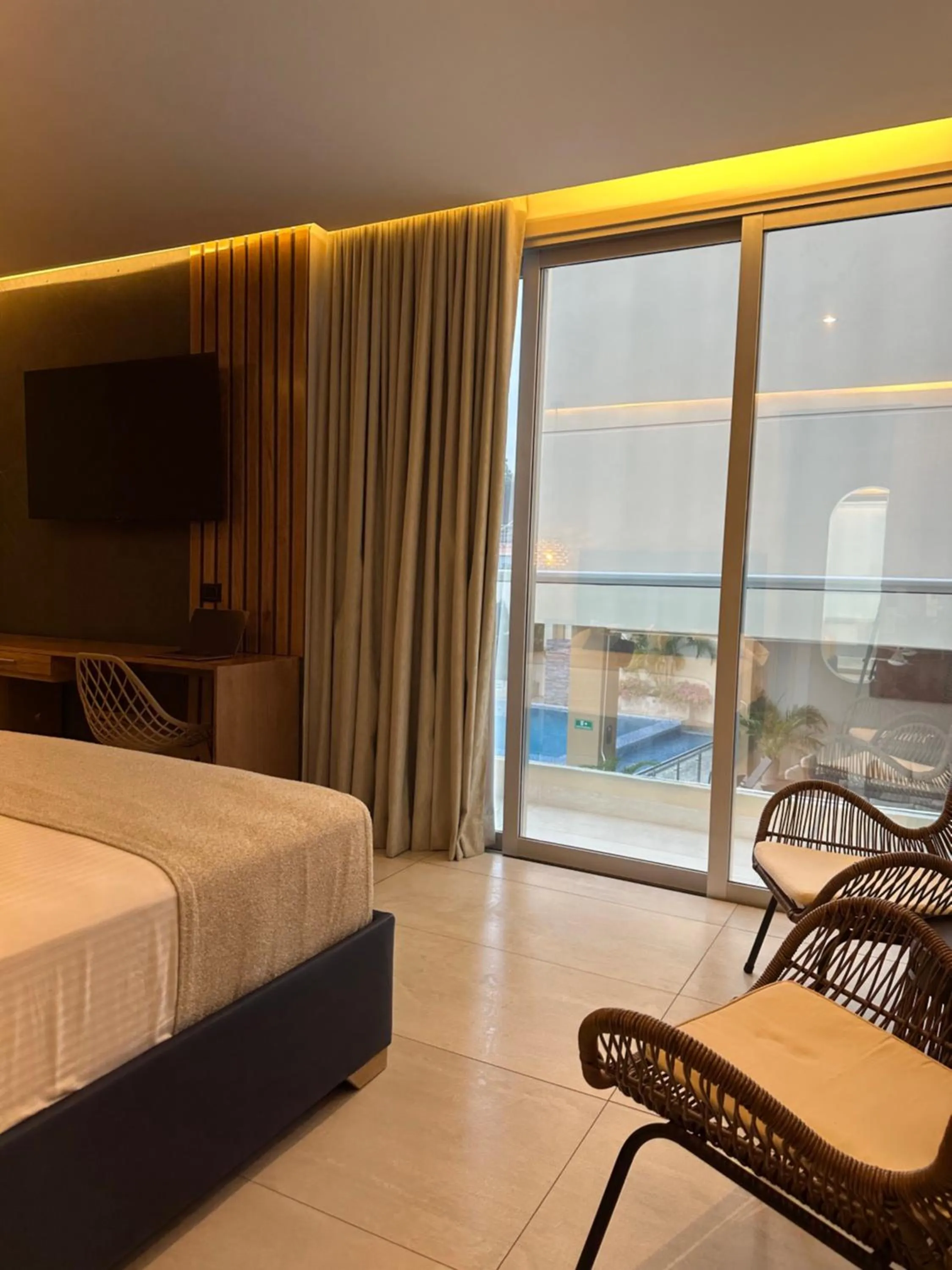 Bed in Hotel y Cabañas Covemar