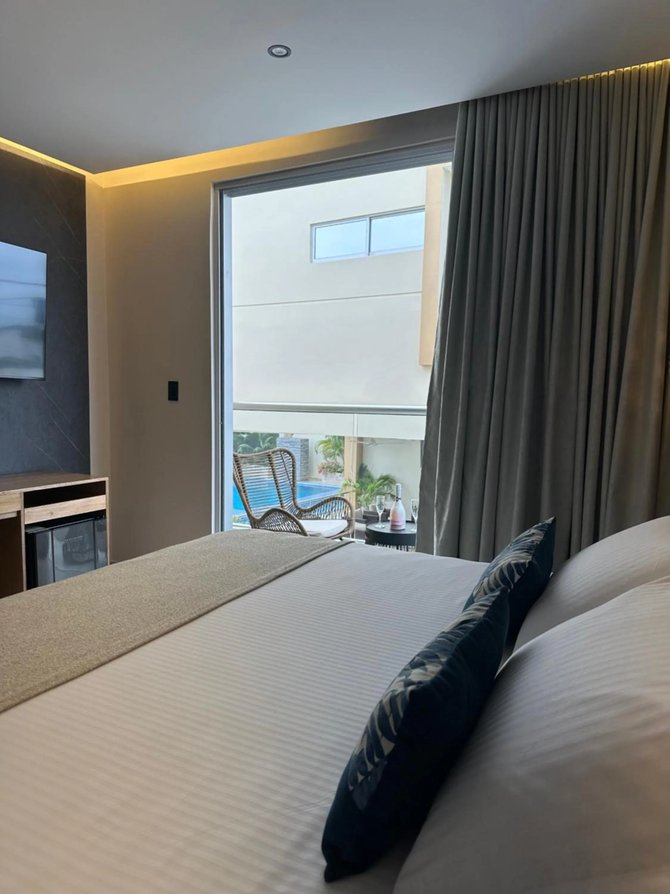 Bed in Hotel y Cabañas Covemar