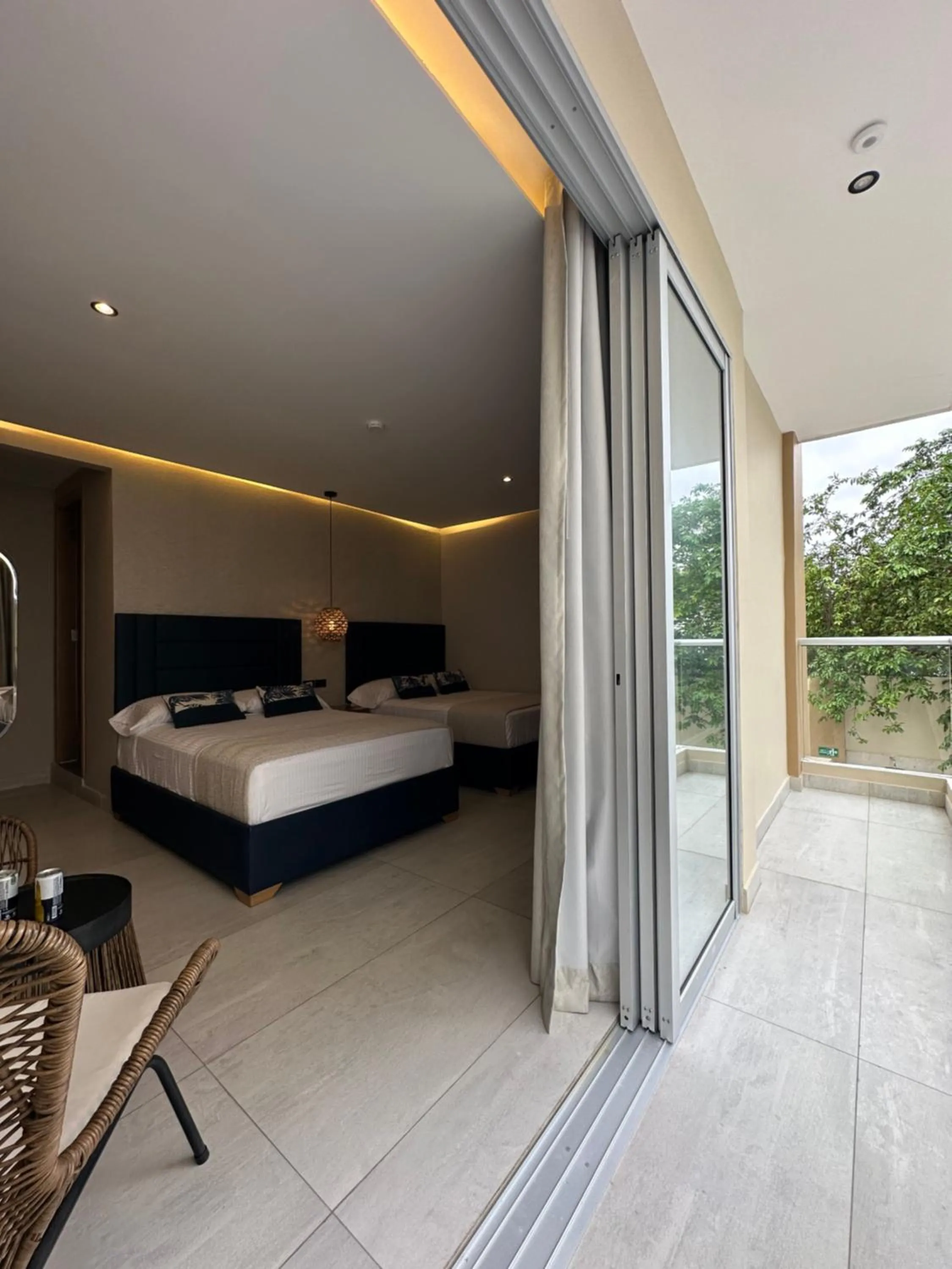 Bed in Hotel y Cabañas Covemar