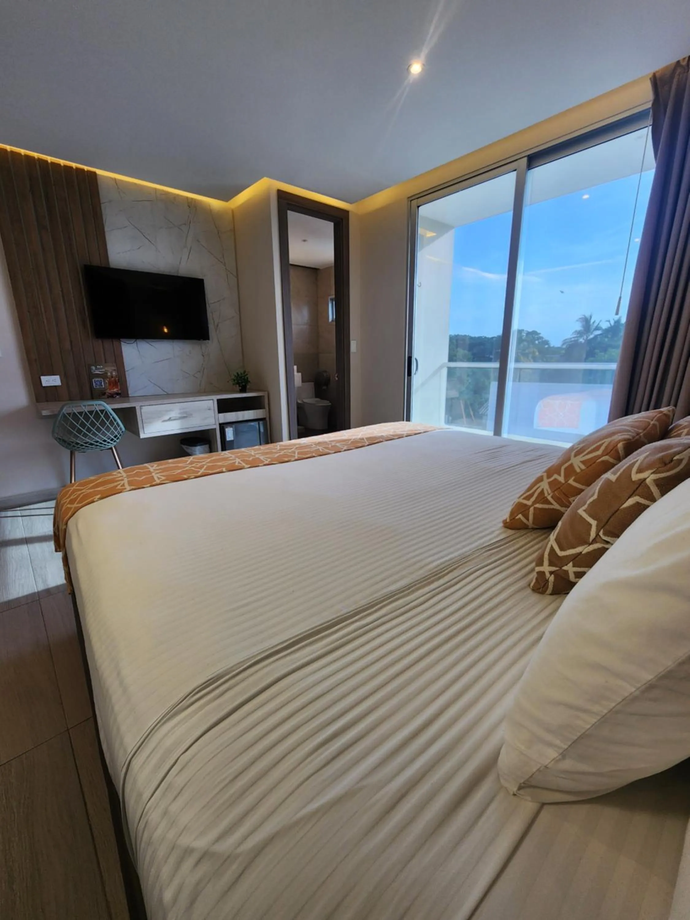 Bed in Hotel y Cabañas Covemar