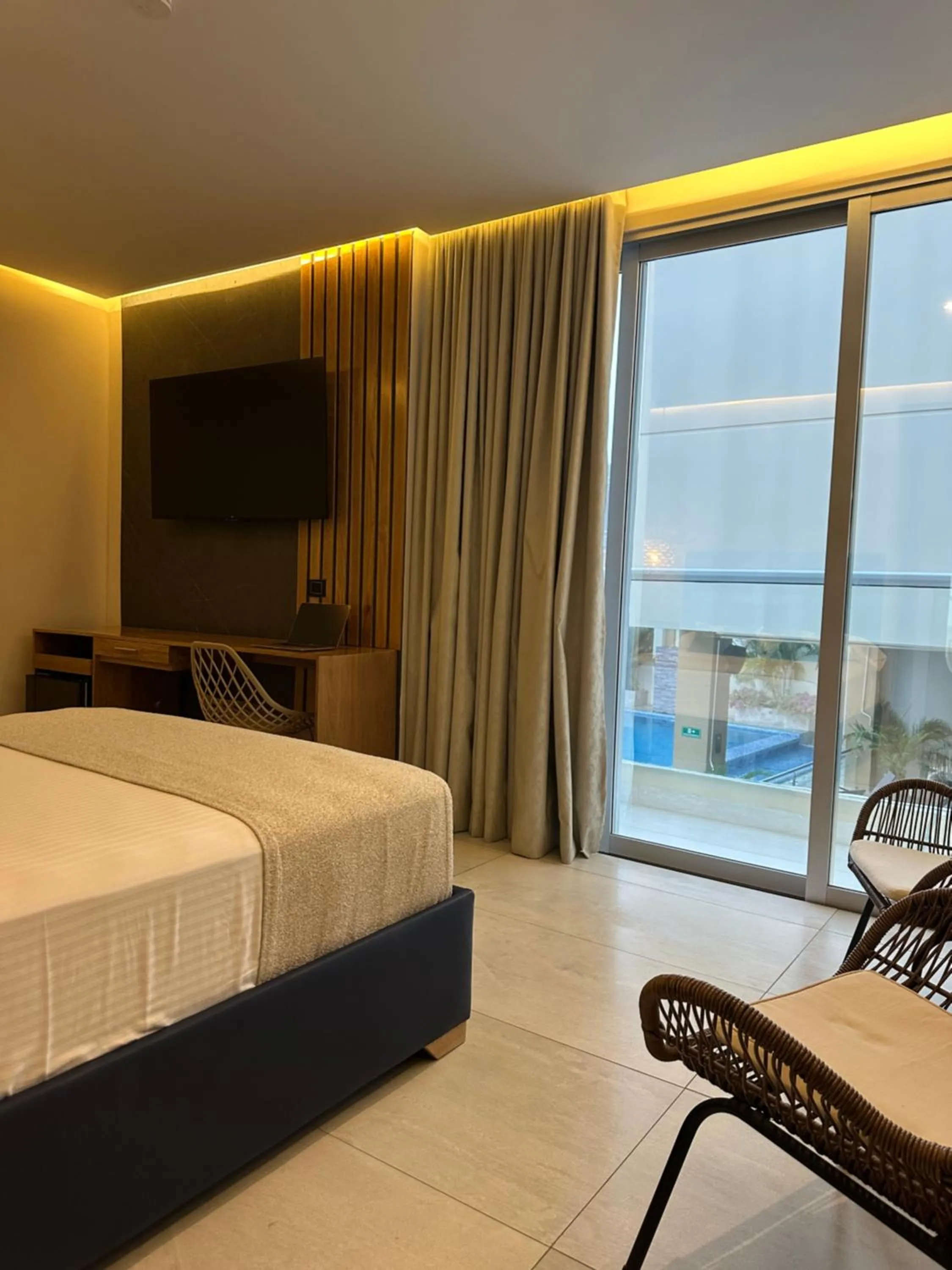 Bed in Hotel y Cabañas Covemar