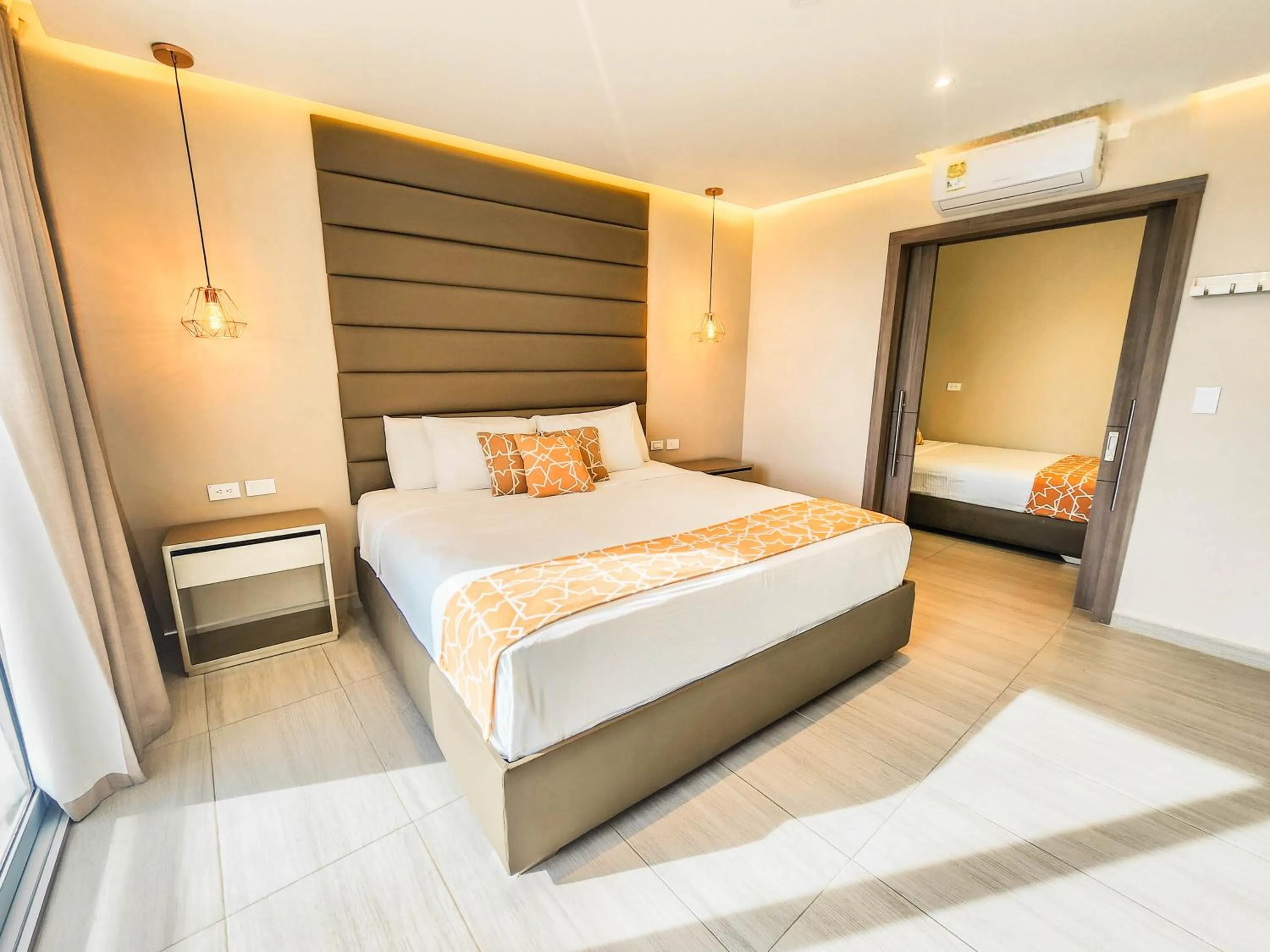 Bed in Hotel y Cabañas Covemar