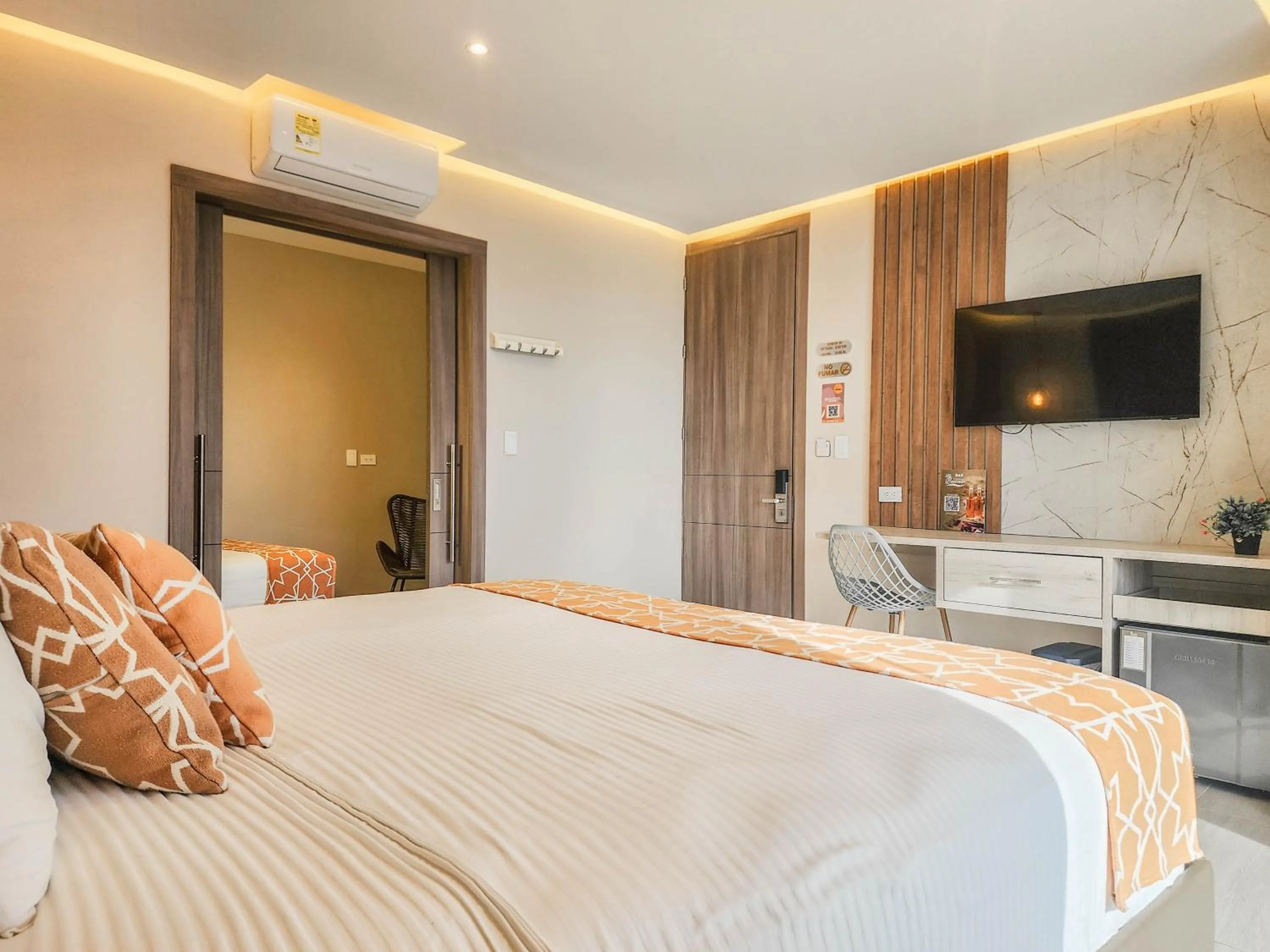 Bed in Hotel y Cabañas Covemar