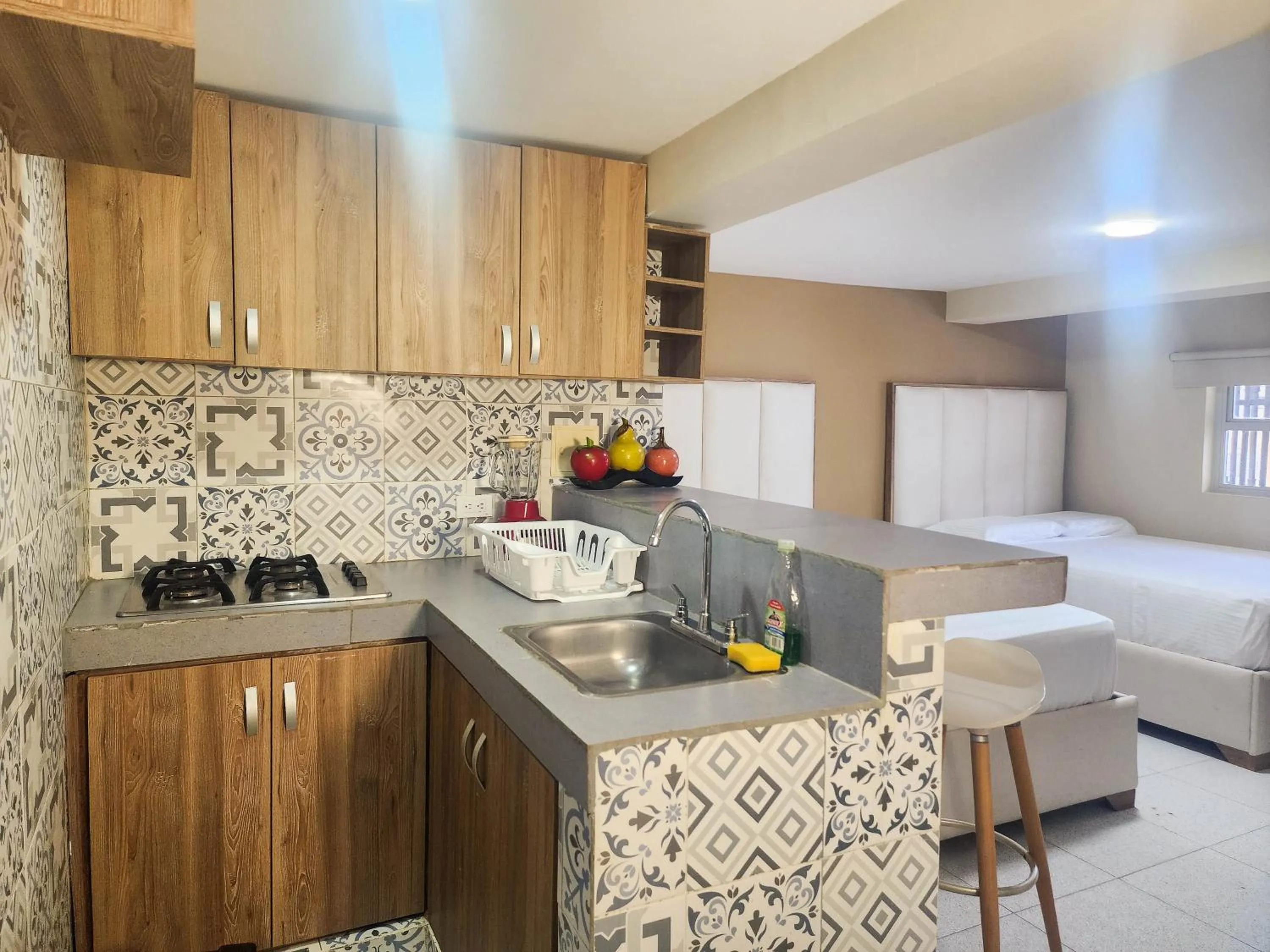 Kitchen or kitchenette in Hotel y Cabañas Covemar