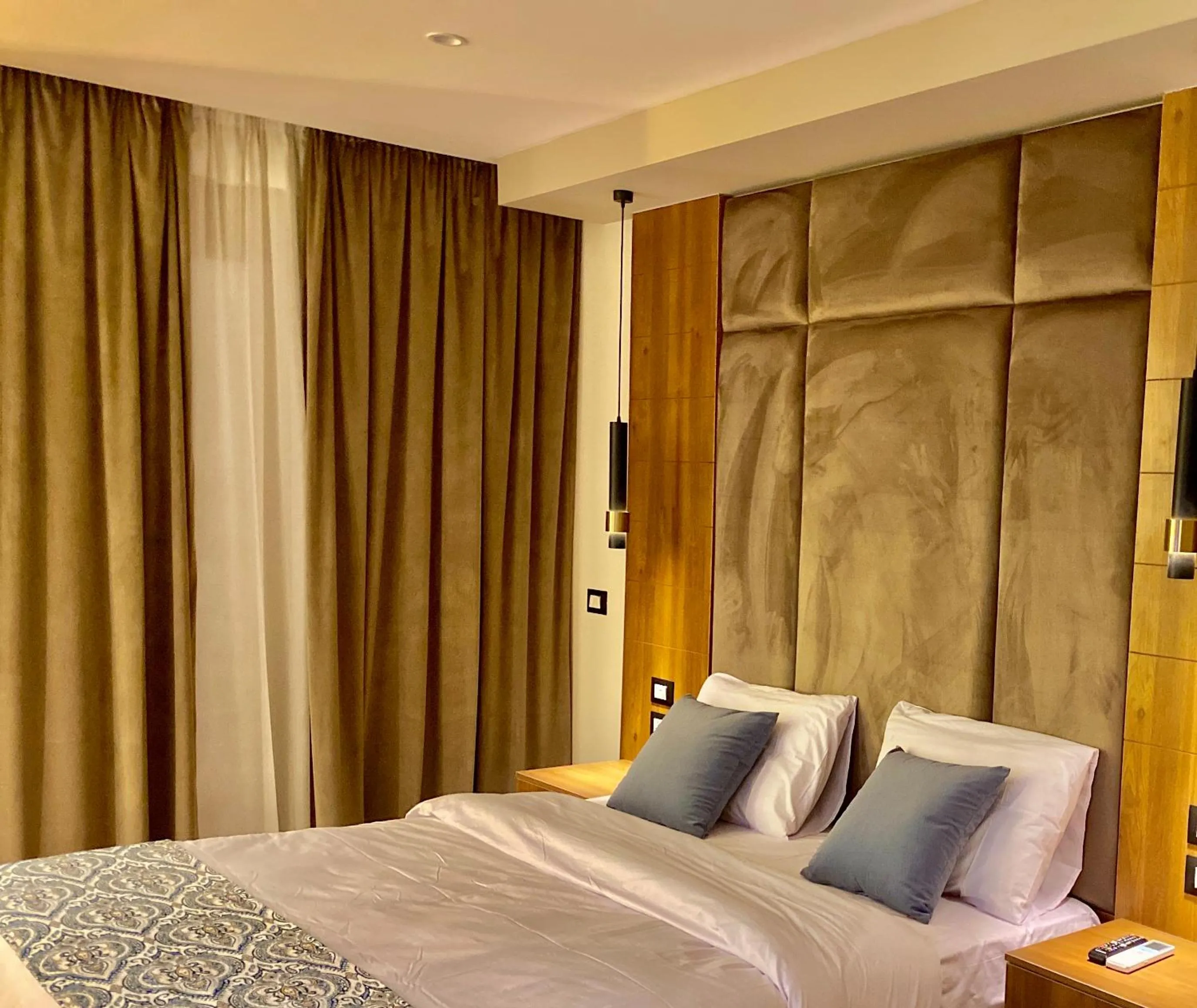 Bed in New Museum Guest House, Pyramids View