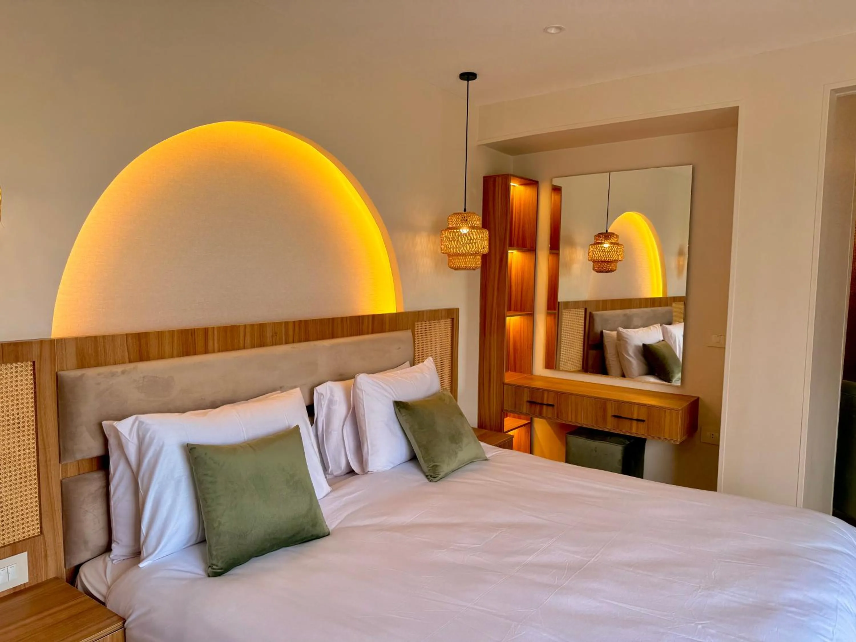 Bed in New Museum Guest House, Pyramids View