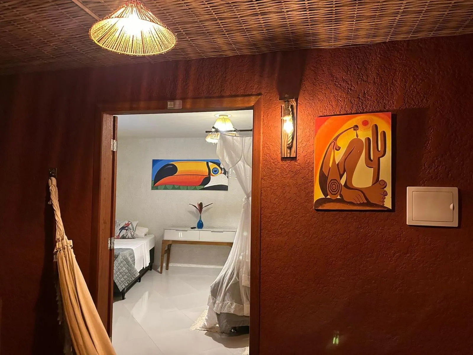 Patio, Bed in Pousada Preciosa do Arraial - com Natura e L'Occitane - recém inaugurada