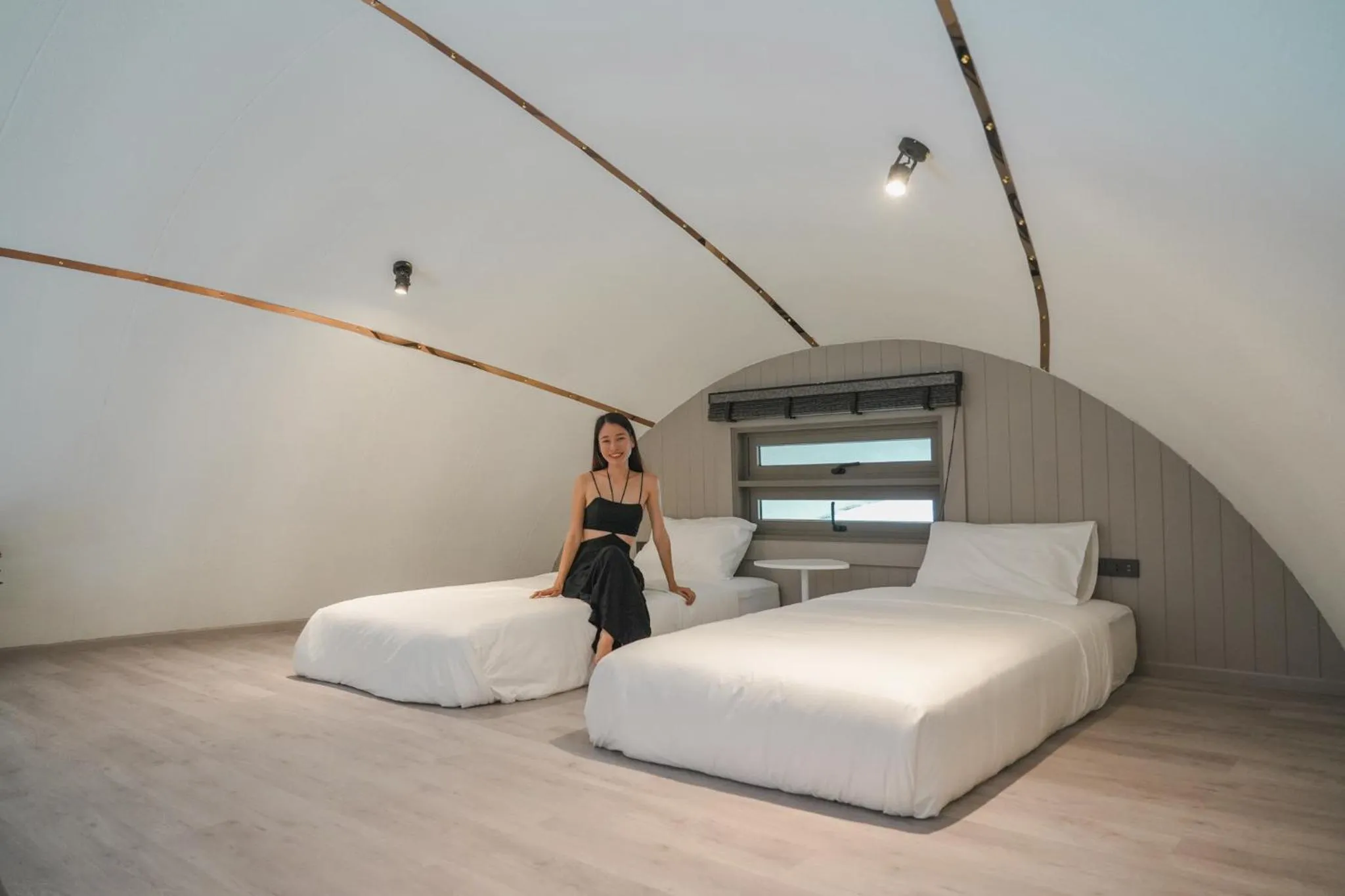 Bed in VeeVaree Riverkwai Resort