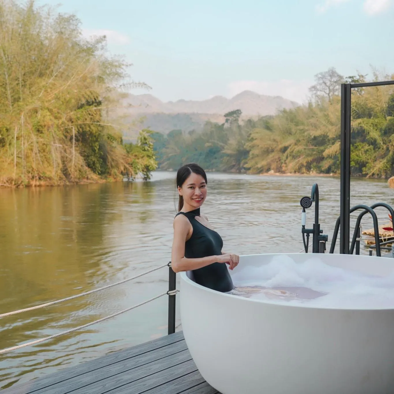 Hot Tub in VeeVaree Riverkwai Resort
