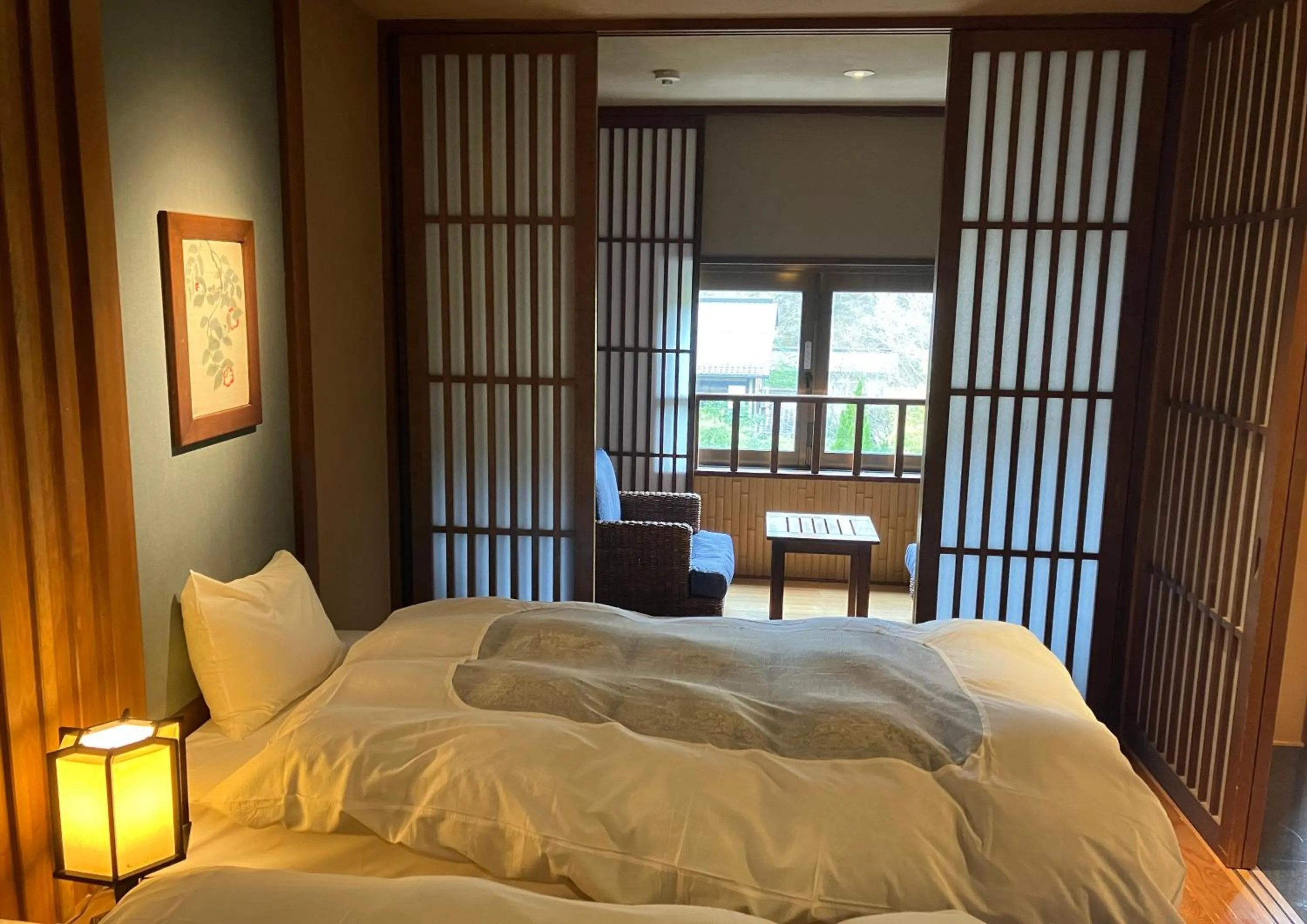 Photo of the whole room, Bed in Yukyo no Hibiki Yusai