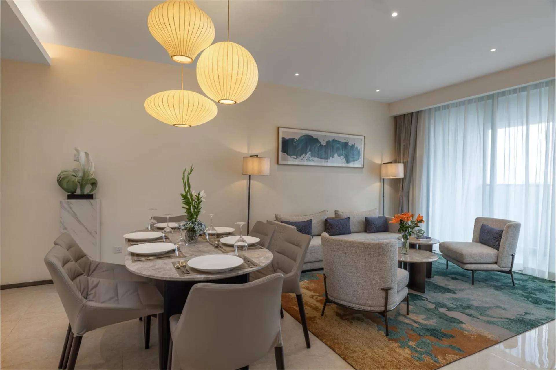 Living room in Pan Pacific Serviced Suites Nairobi