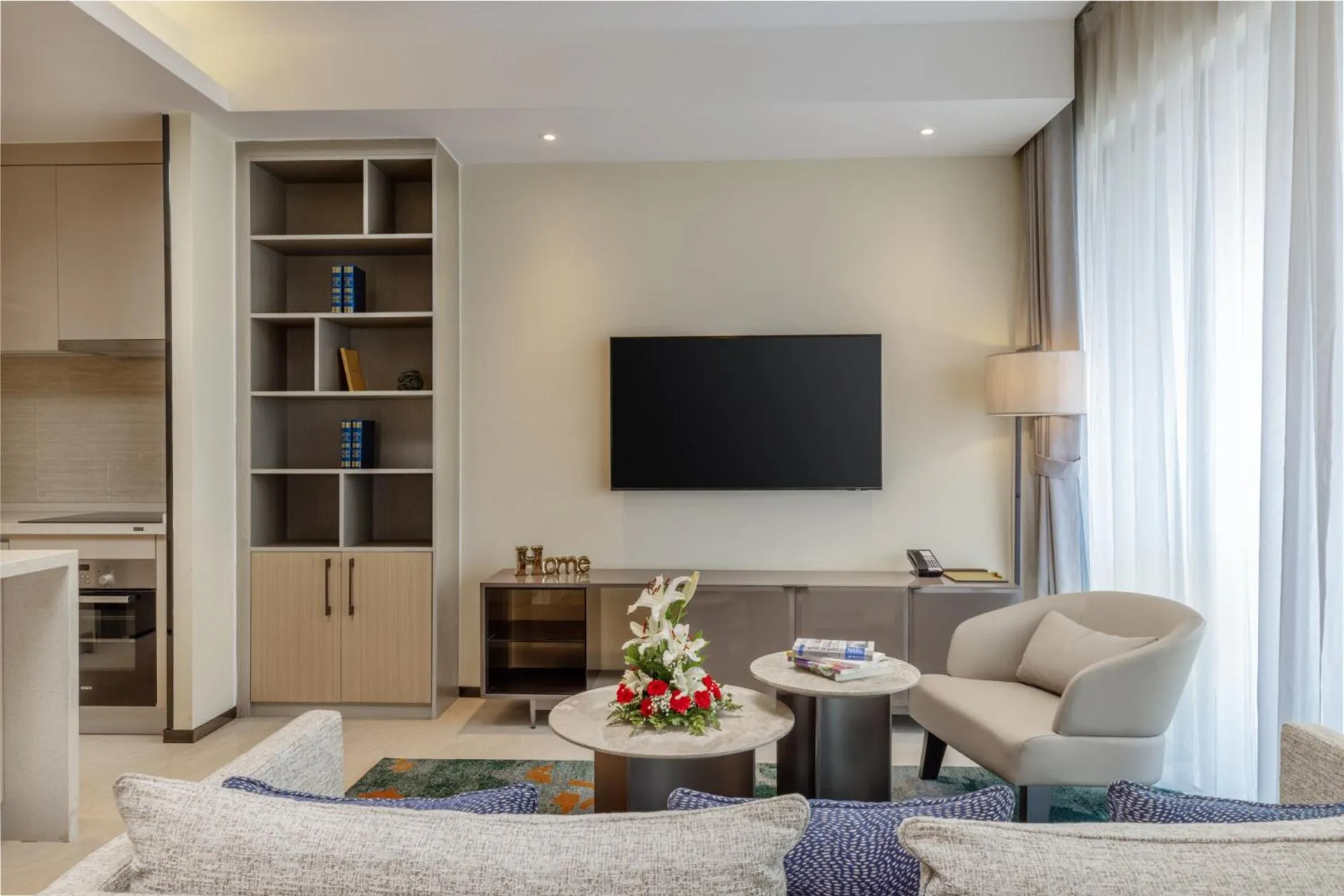 Living room in Pan Pacific Serviced Suites Nairobi