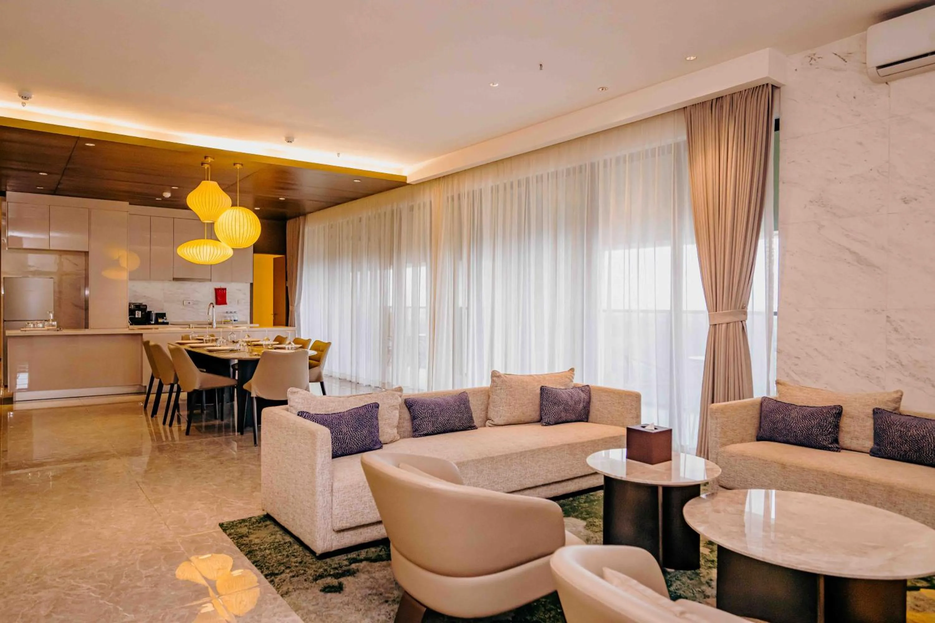 Living room in Pan Pacific Serviced Suites Nairobi