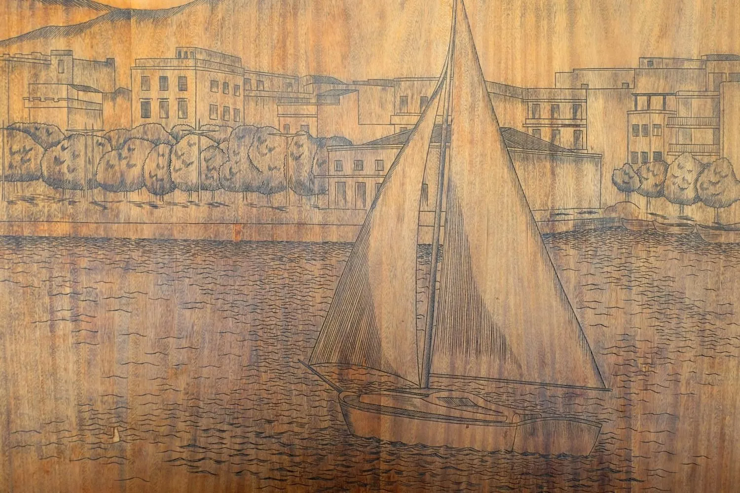 Decorative detail in Hostal ROM Familiar