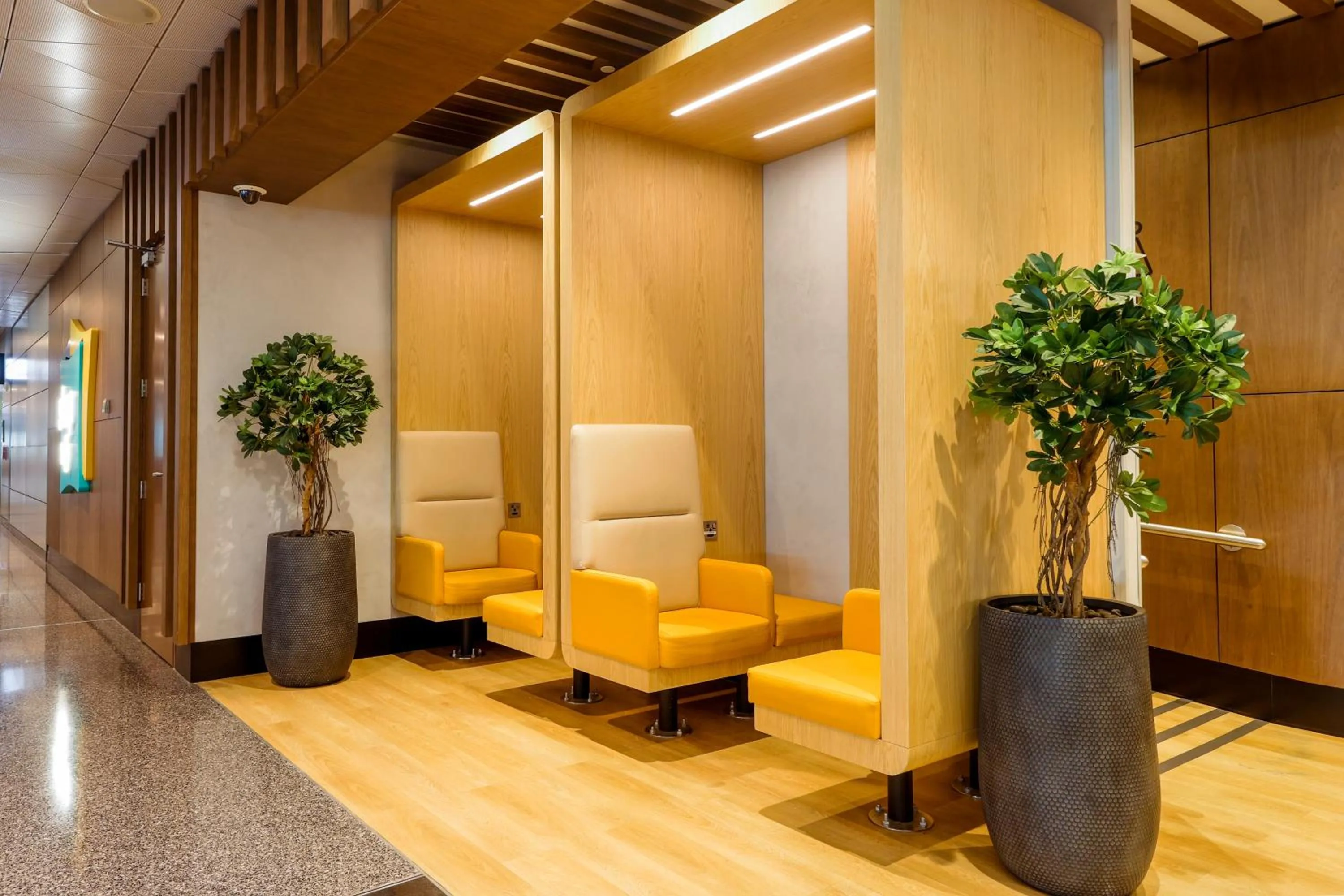 Seating area in Sleepover Doha North Node, Gate C30