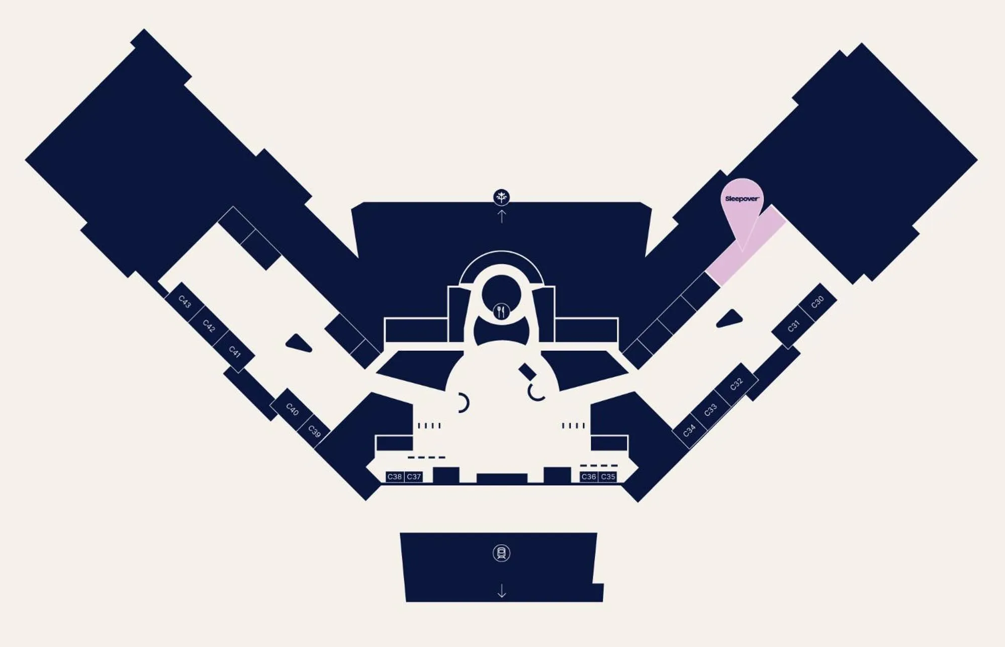 Floor plan in Sleepover Doha North Node, Gate C30