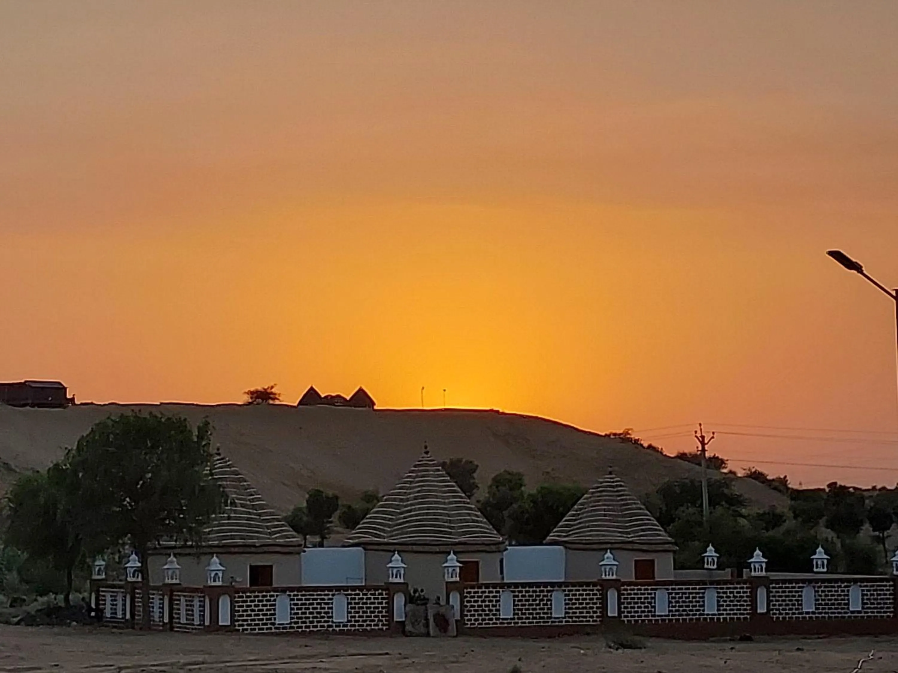 Sunset in Bikaner Desert Camp and Resort