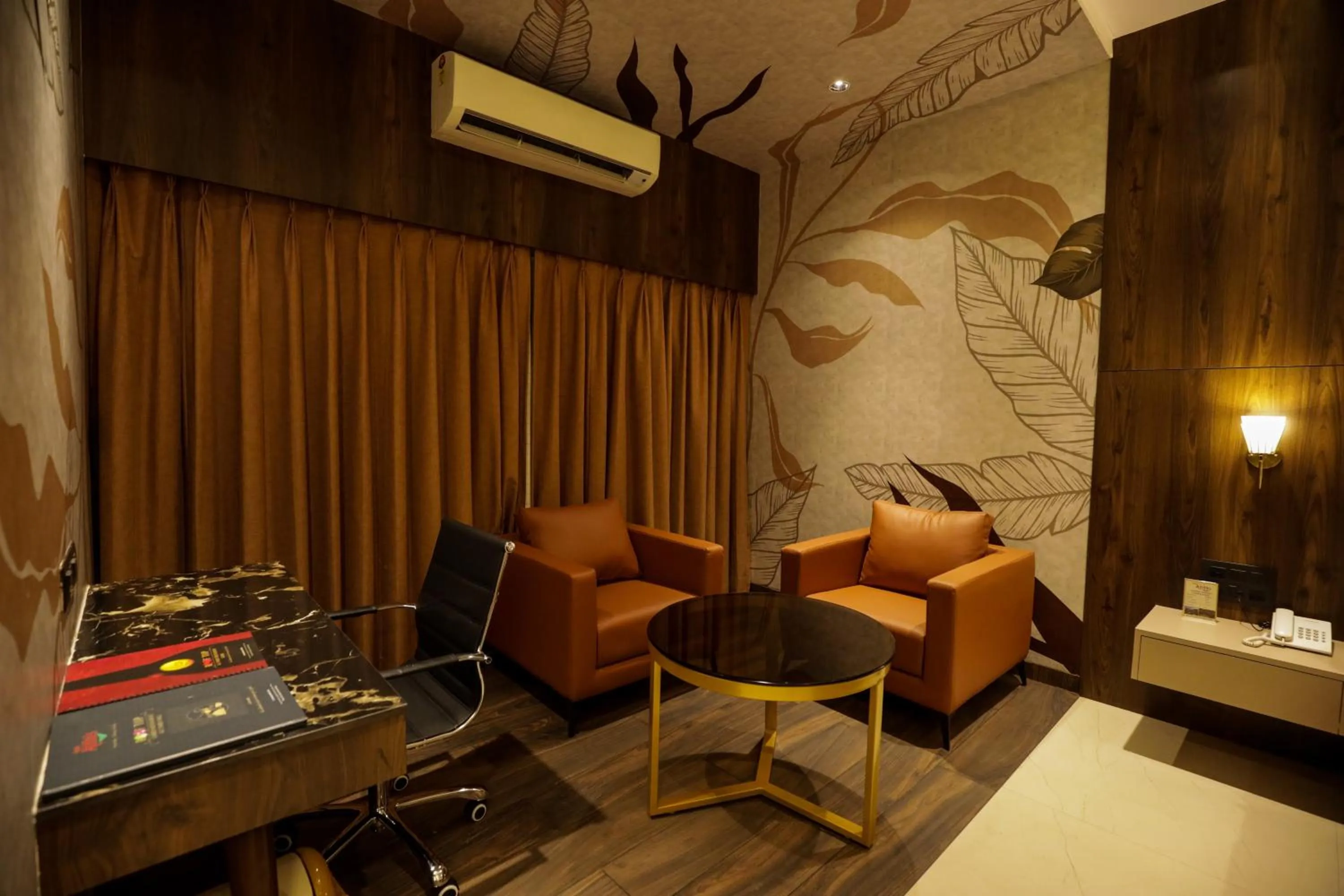 Seating area in Hotel Atithi, Aurangabad