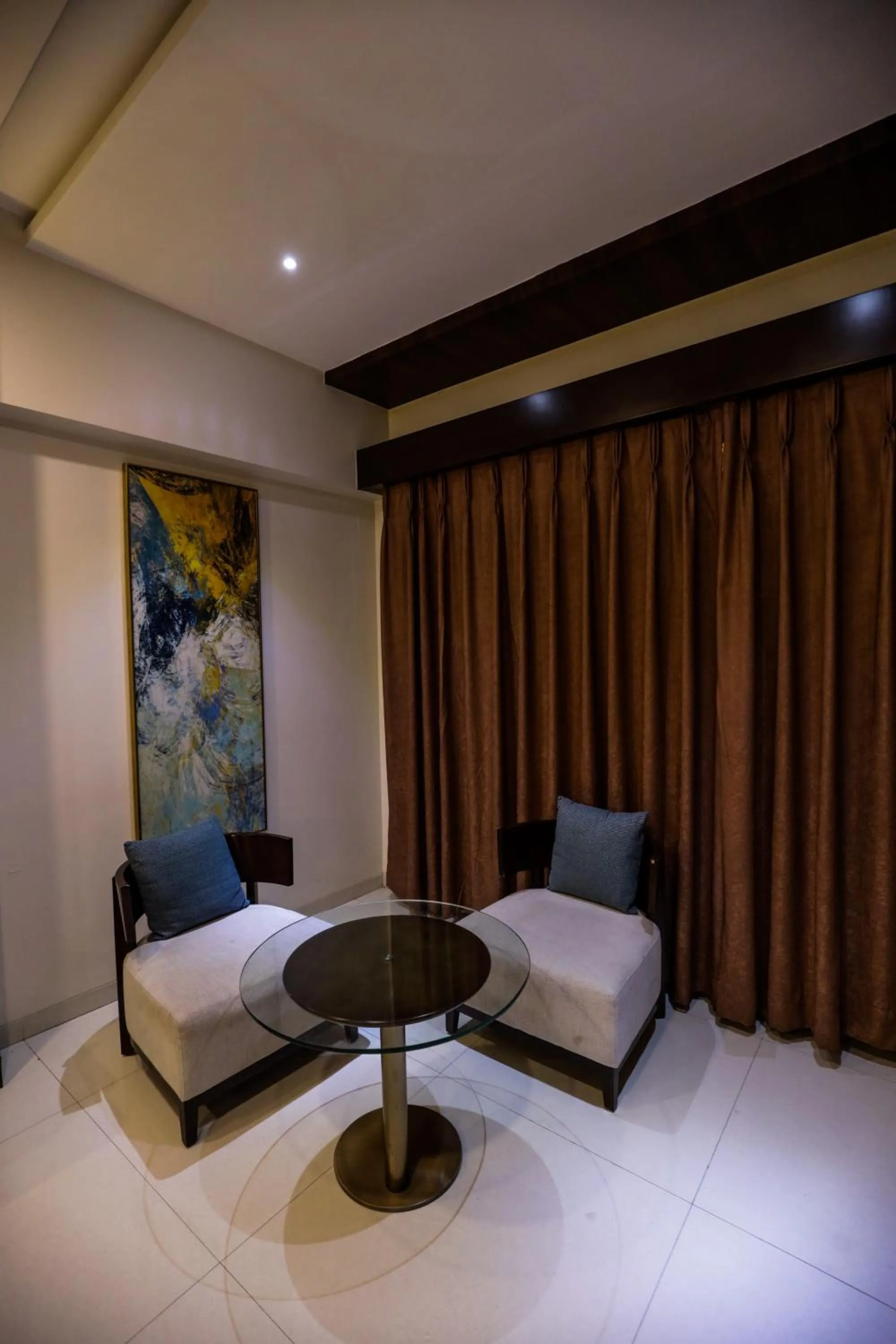 Seating area in Hotel Atithi, Aurangabad