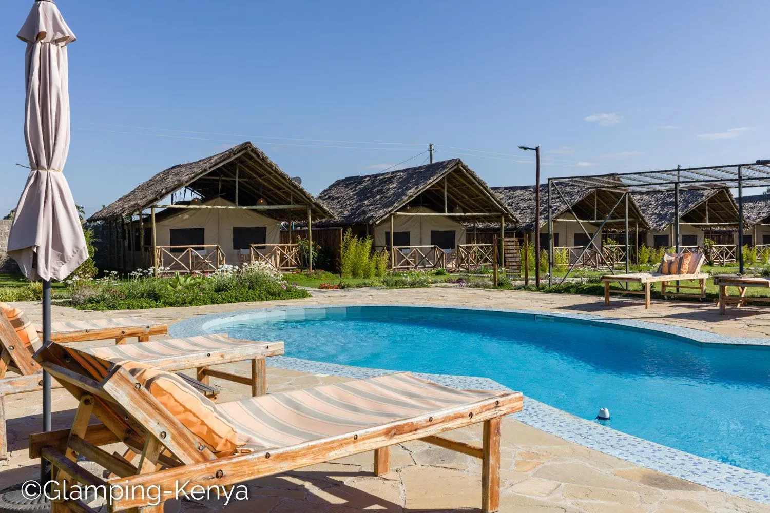 Swimming pool in Glamping Kenya Mount Kenya Lodge Nanyuki