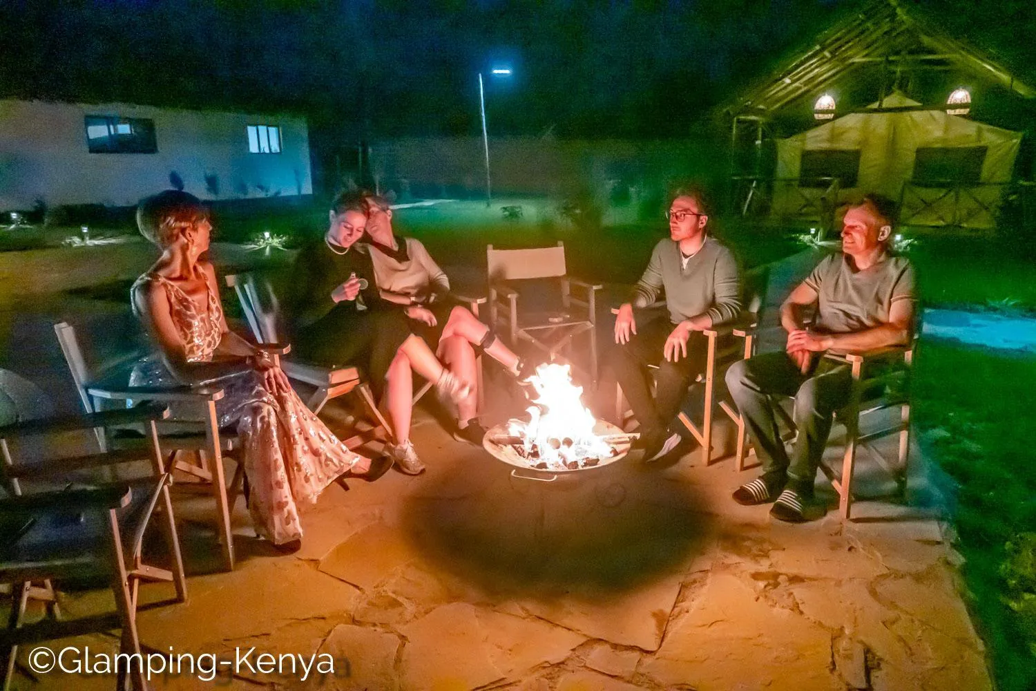 fireplace in Glamping Kenya Mount Kenya Lodge Nanyuki