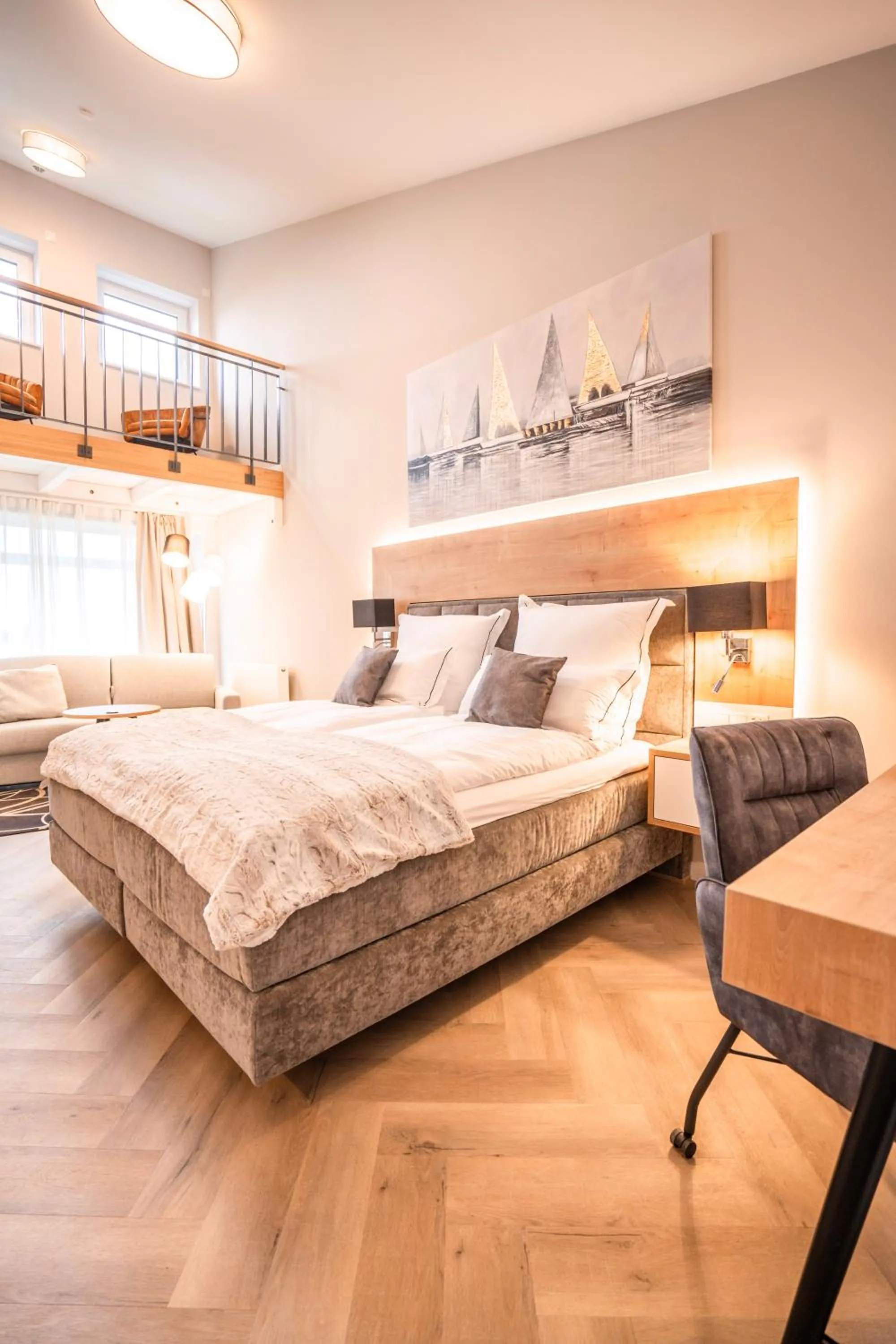 Bed in Hotel MeerZeiten inklusive externer Schwimmbad- & Saunanutzung