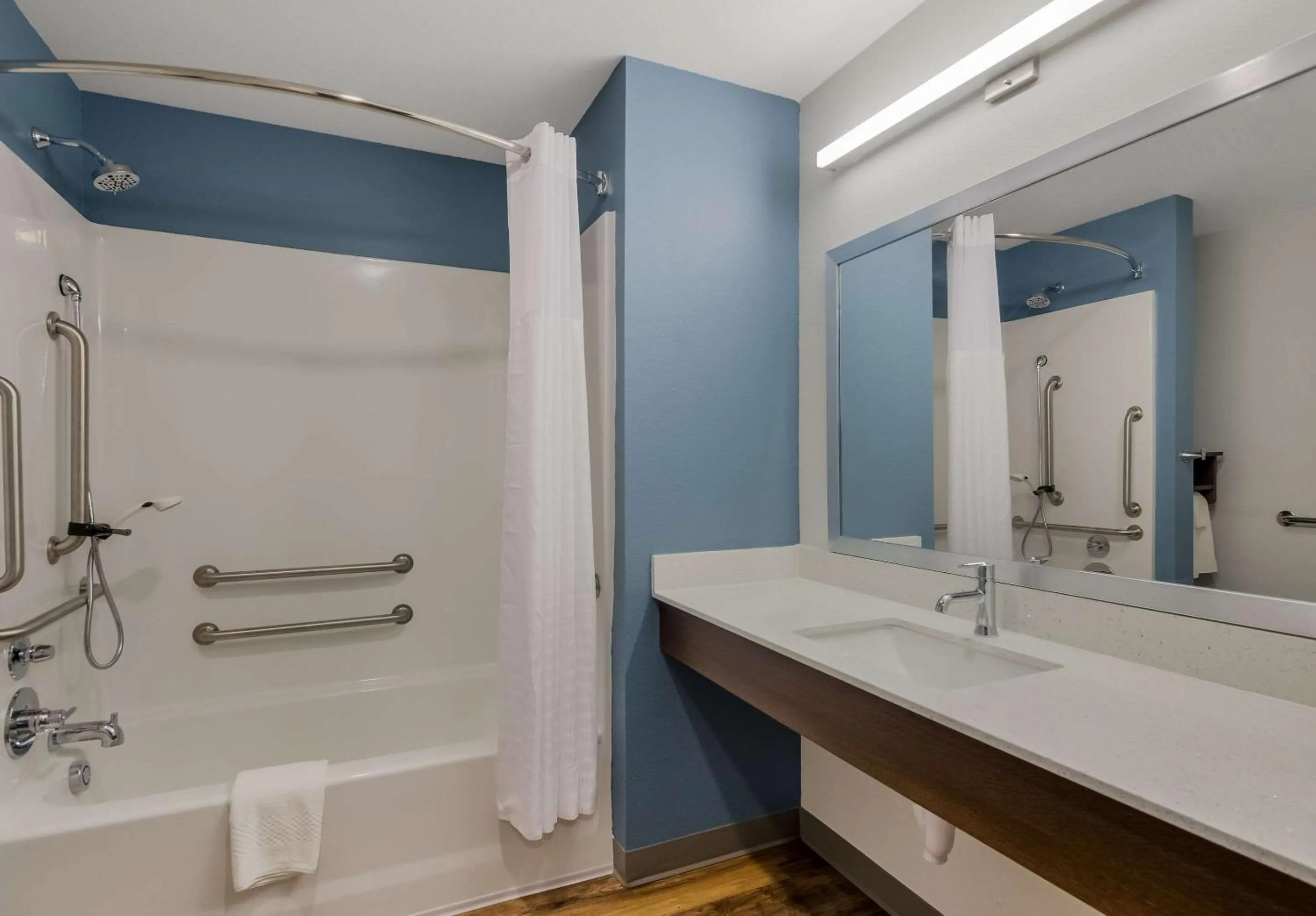 Bathroom in WoodSpring Suites Roanoke