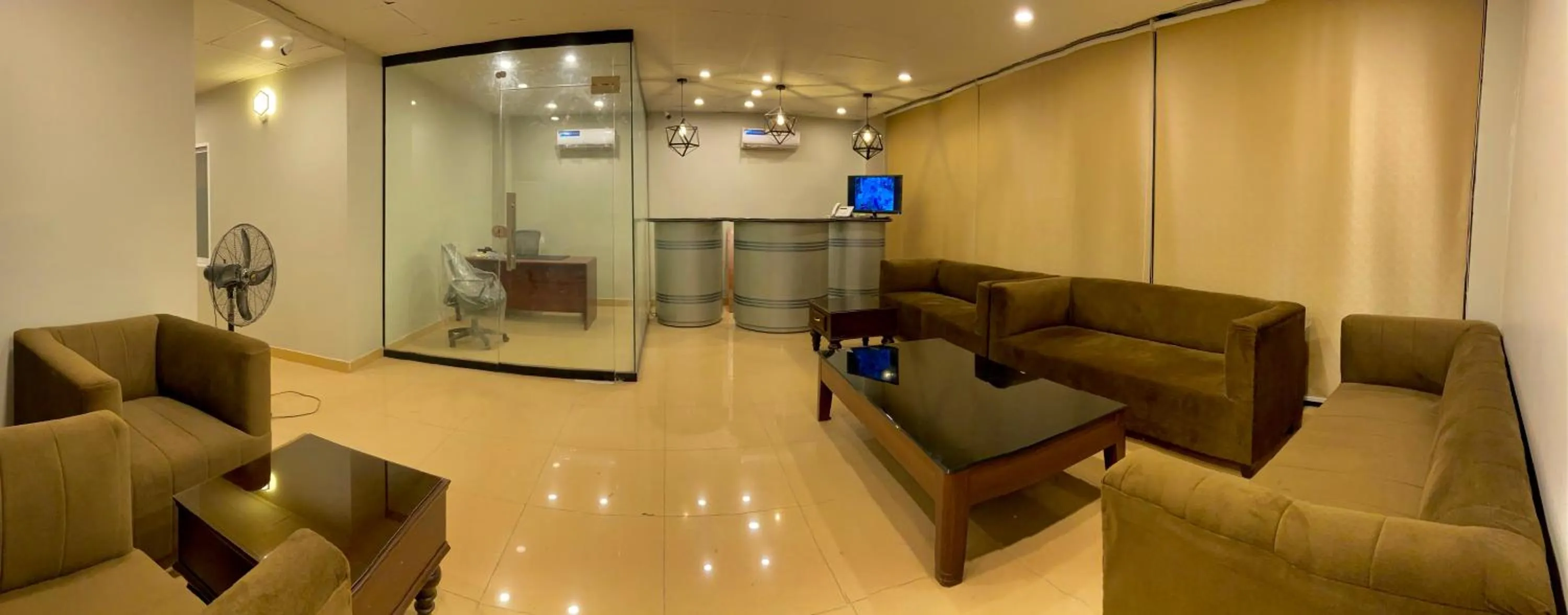 Seating area in Grand Luxury Hotel Multan