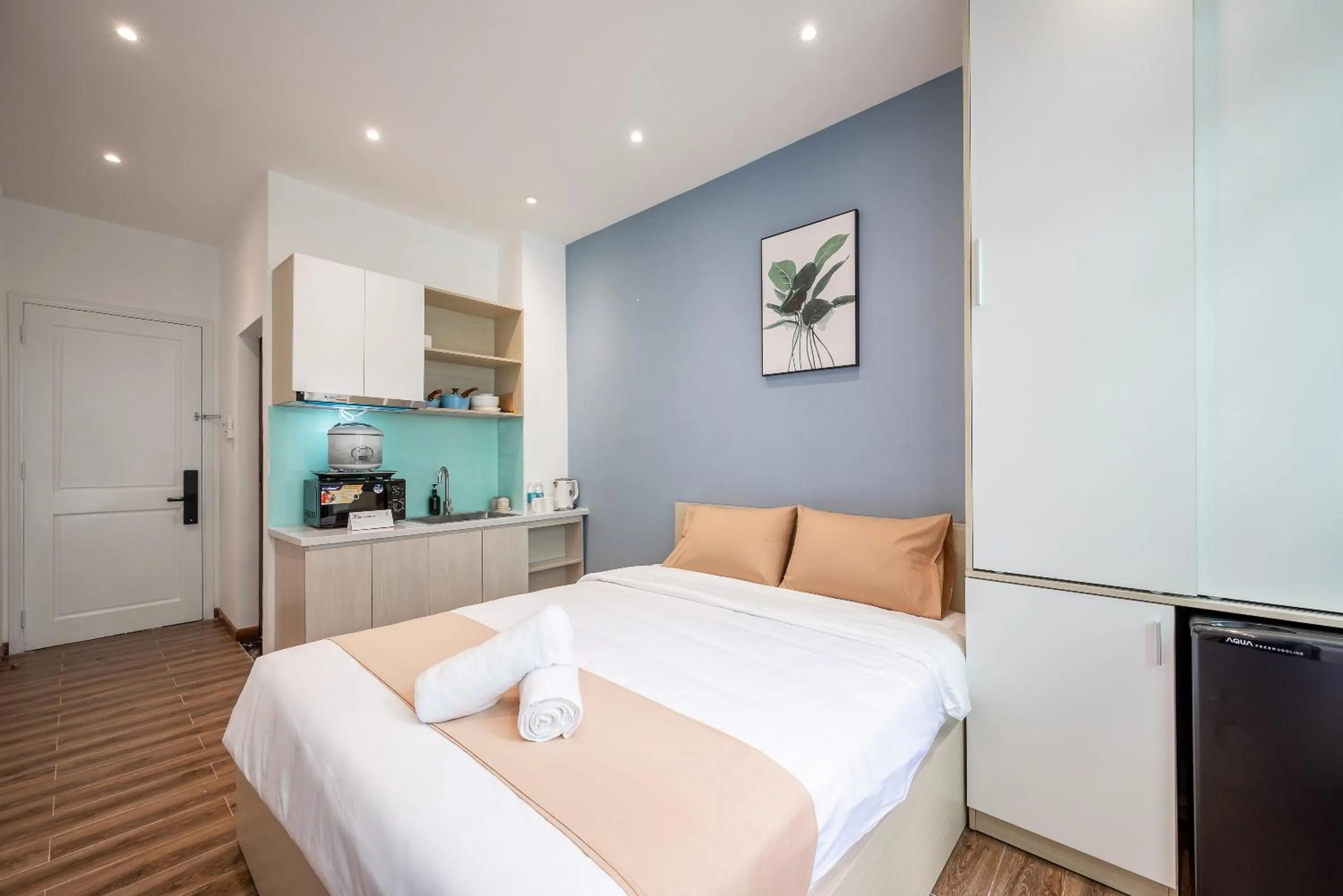 Bed in Cozrum Homes - Winter Corner