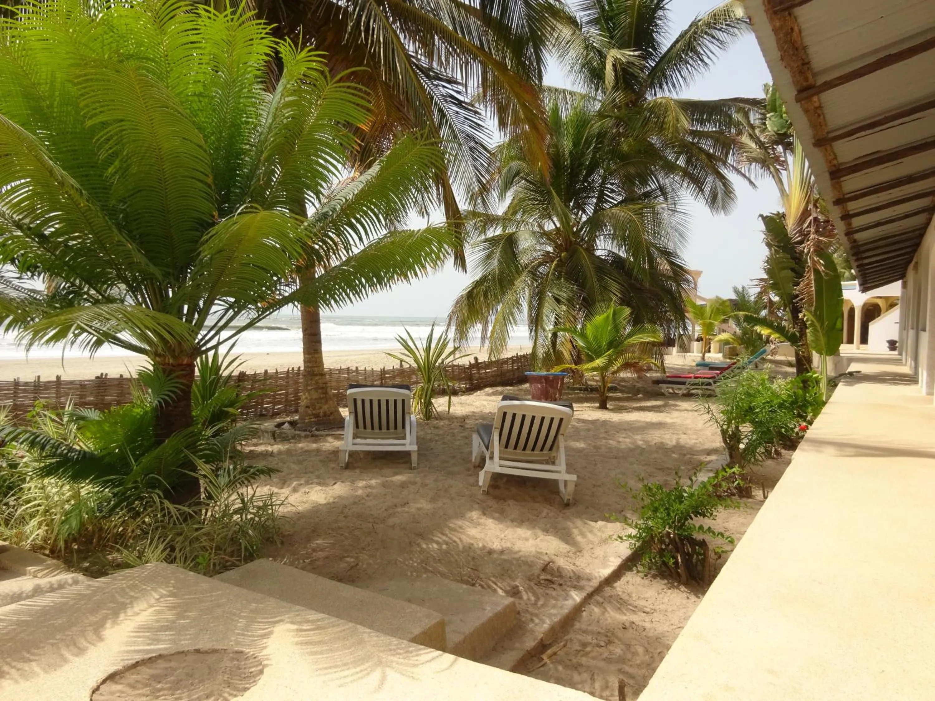 Garden view in HOTEL DU BAR DE LA MER CAP SKIRRiNG