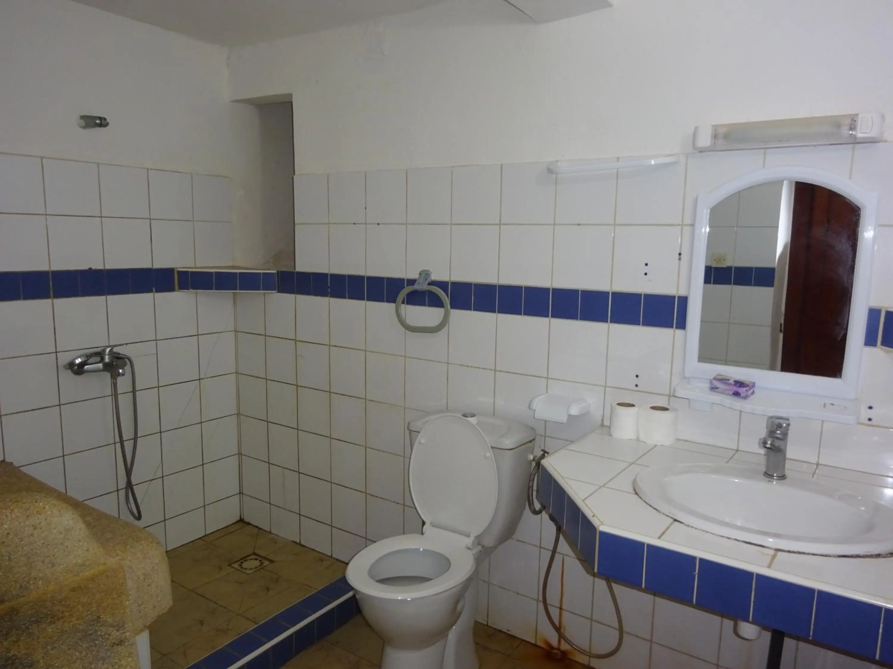 Toilet in HOTEL DU BAR DE LA MER CAP SKIRRiNG