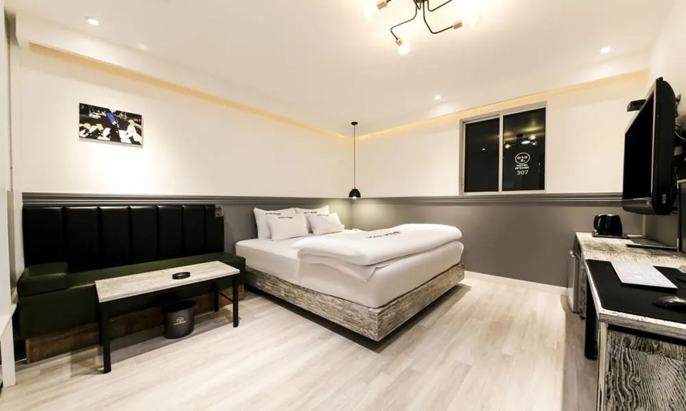 Bed in Hotel Yeogieutte Dongdaegu