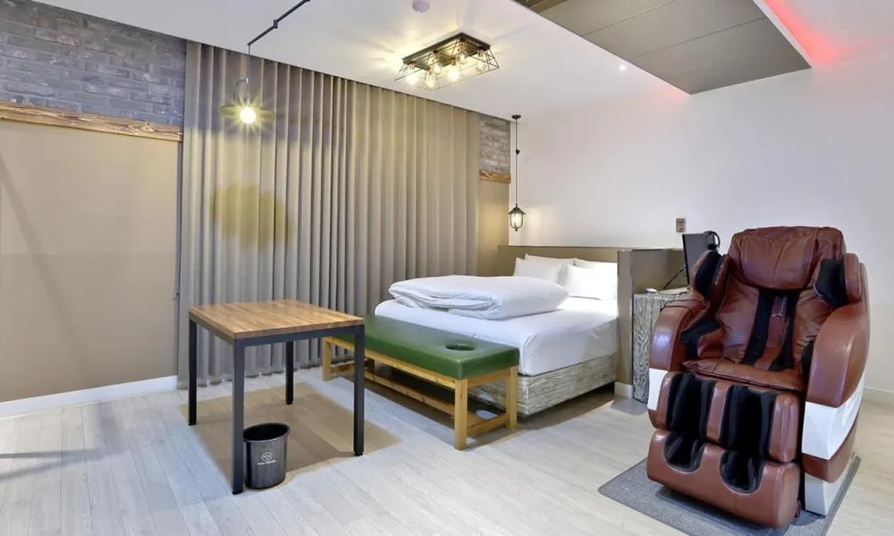 Bed in Hotel Yeogieutte Dongdaegu