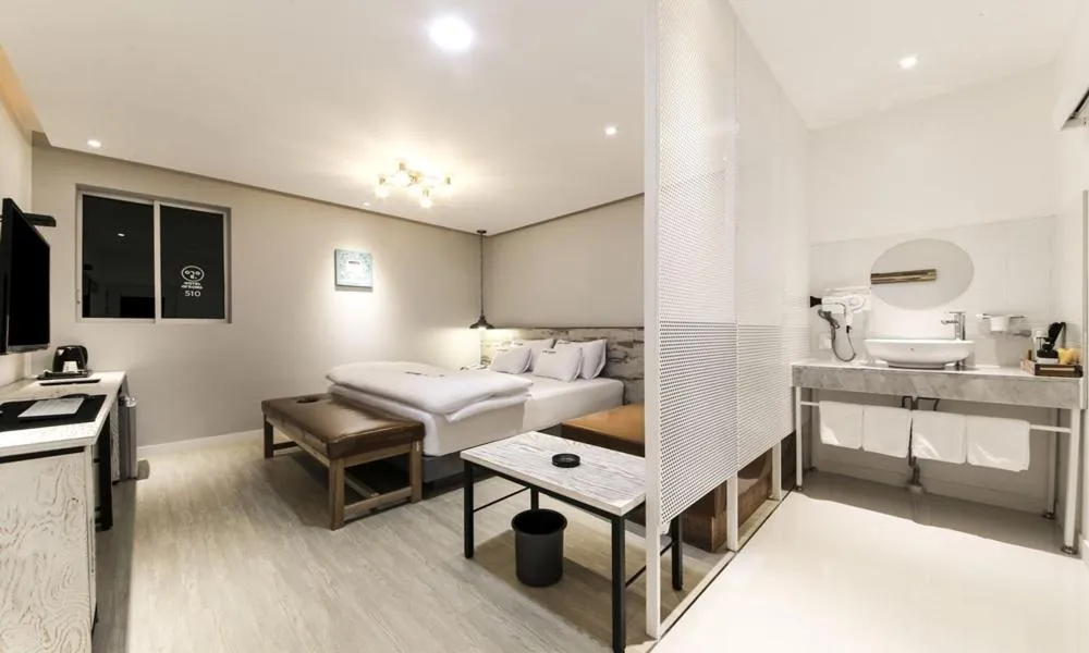 Bed in Hotel Yeogieutte Dongdaegu