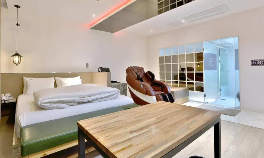 Bed in Hotel Yeogieutte Dongdaegu