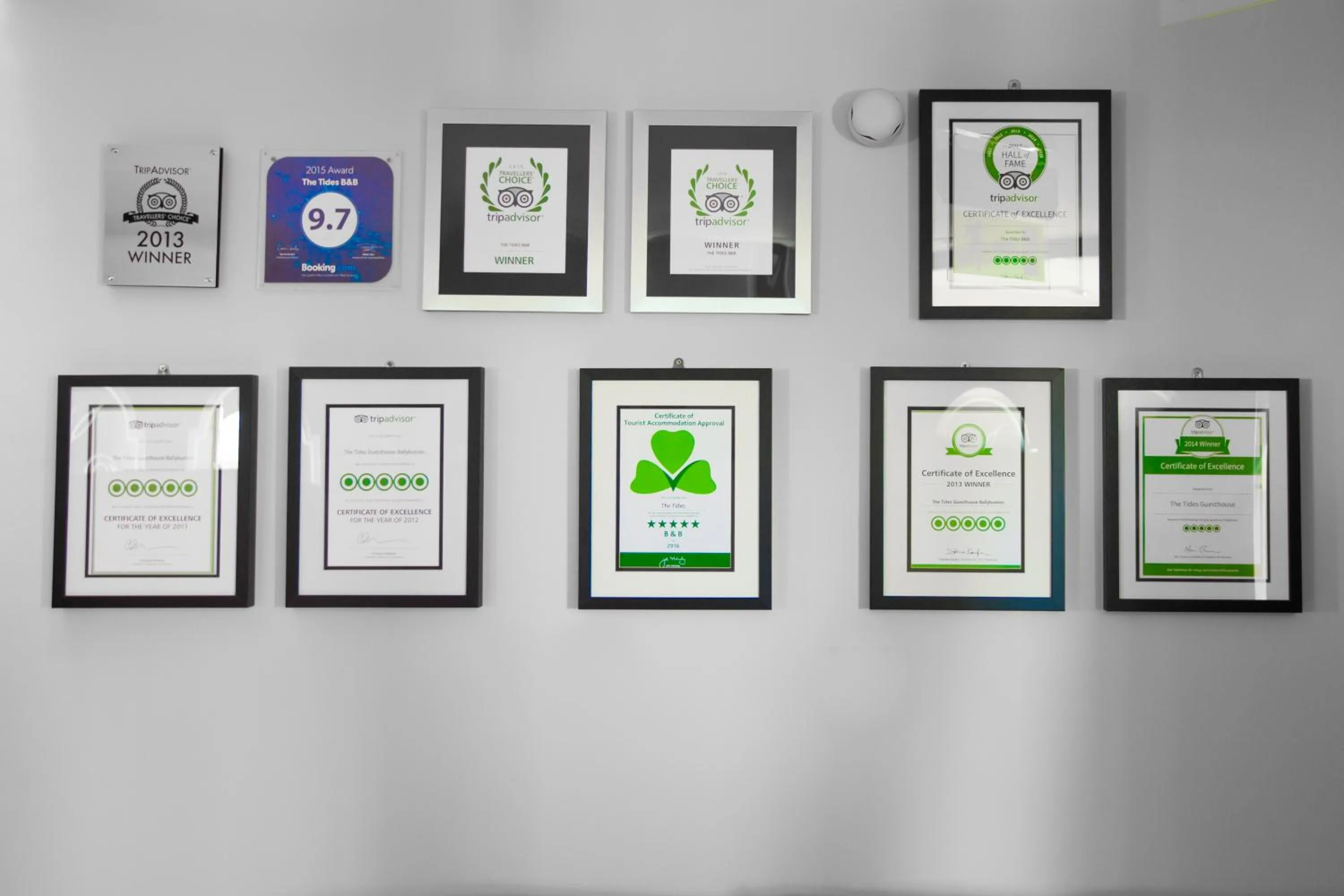 Certificate/Award in The Tides Ballybunion