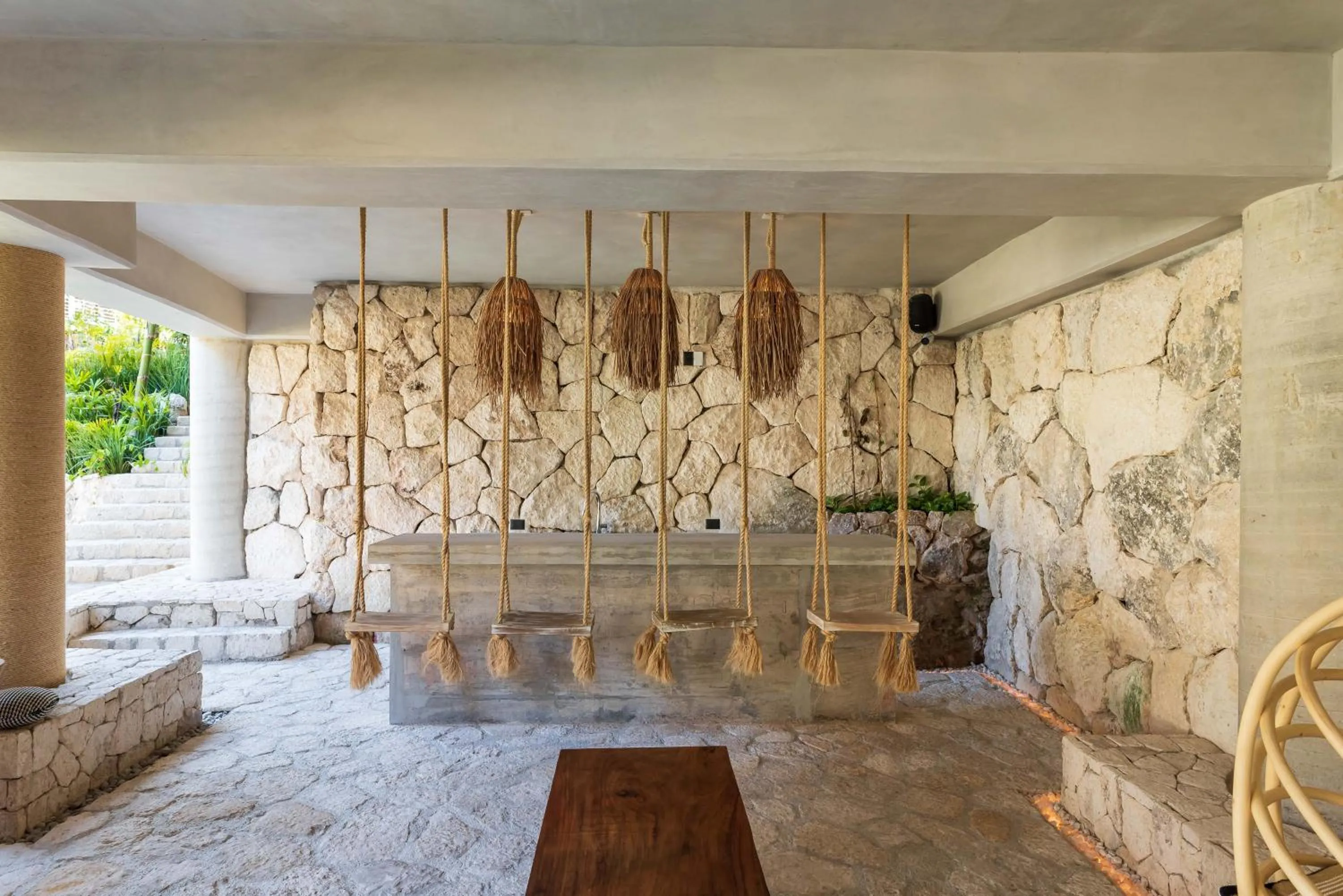 Seating area in Incredible 1BR Swim Up with Private Cenote and Big Gym