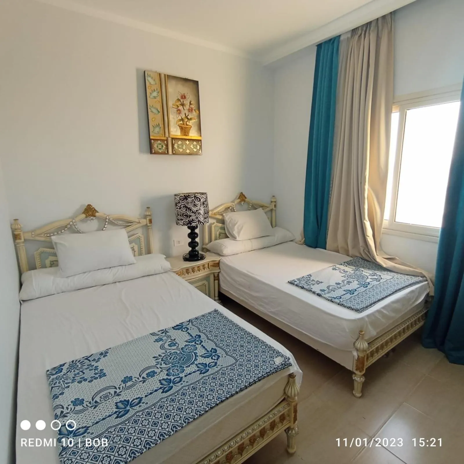 Bed in Apartment at ElKarma Aqua beach Resort