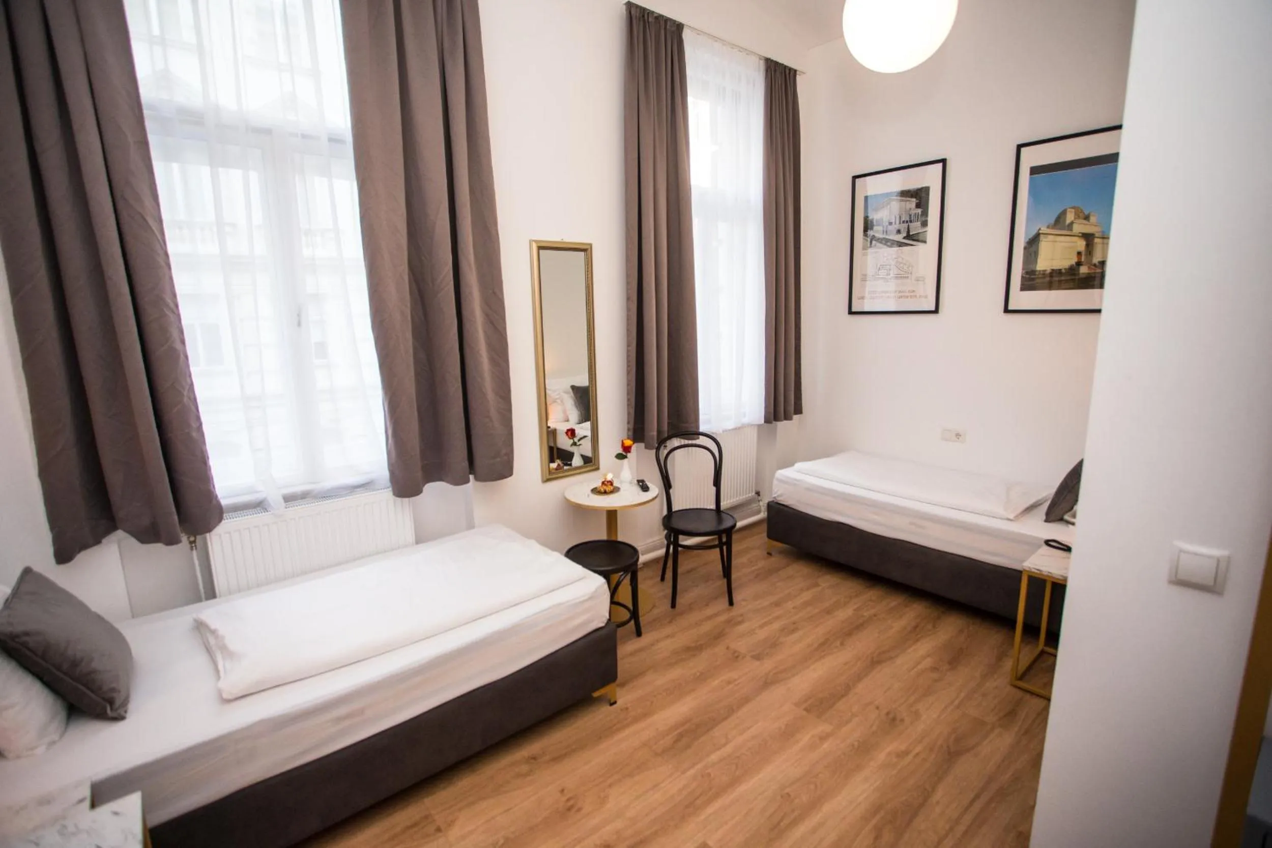 Bedroom, Bed in Pension Central I Self Check In