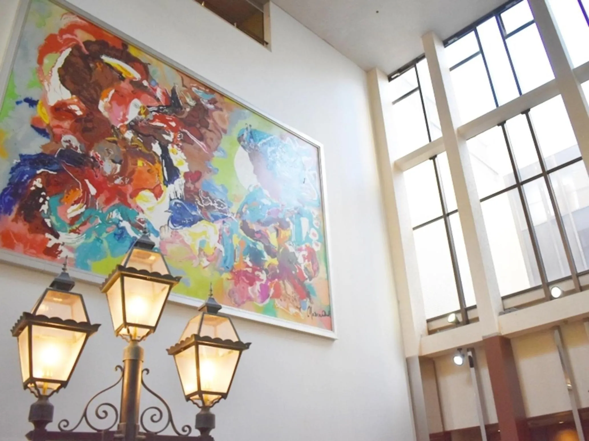 Decorative detail in Hotel Seiryu Japanese Spa inn with spectacular view in Osaka