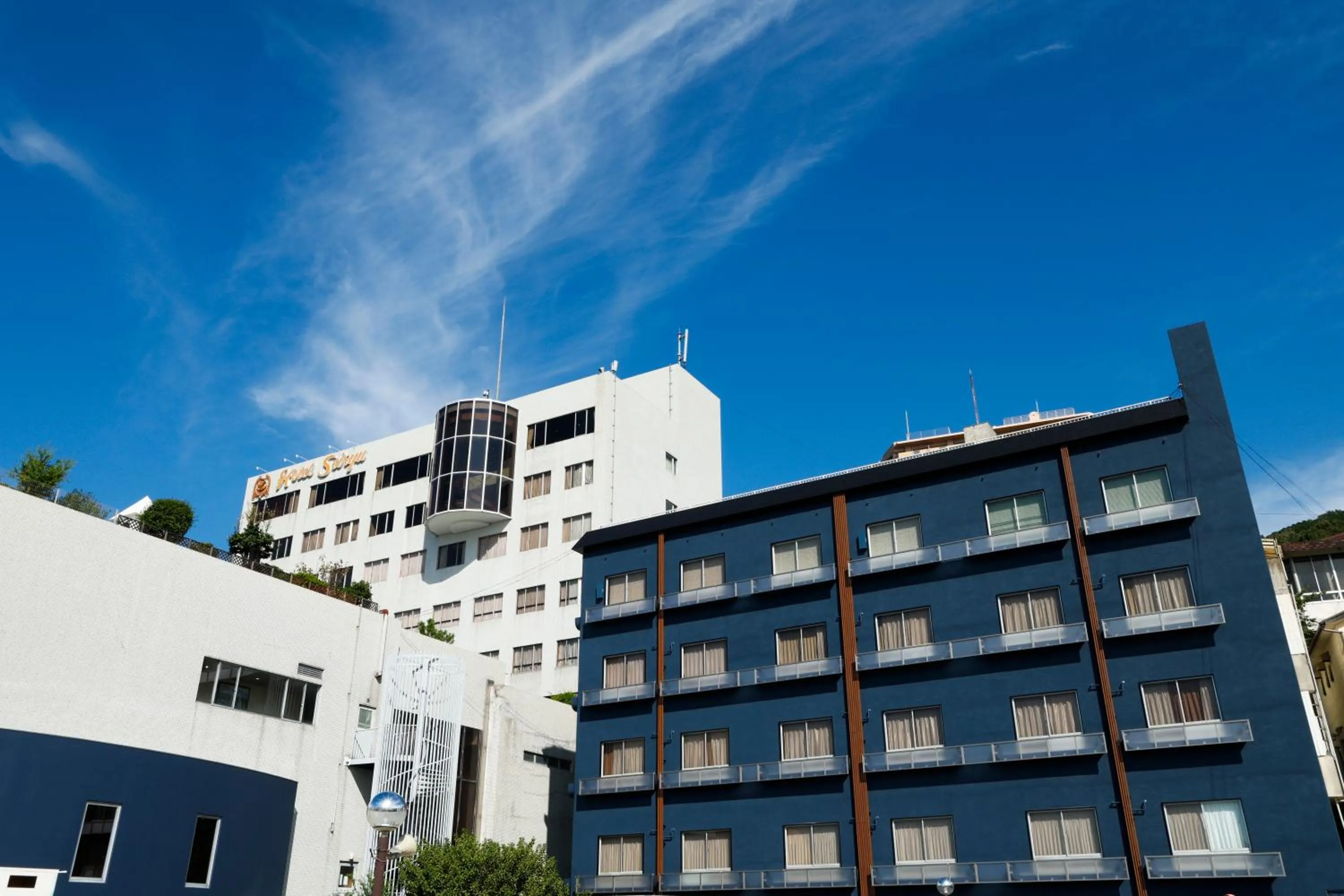 Property building in Hotel Seiryu Japanese Spa inn with spectacular view in Osaka